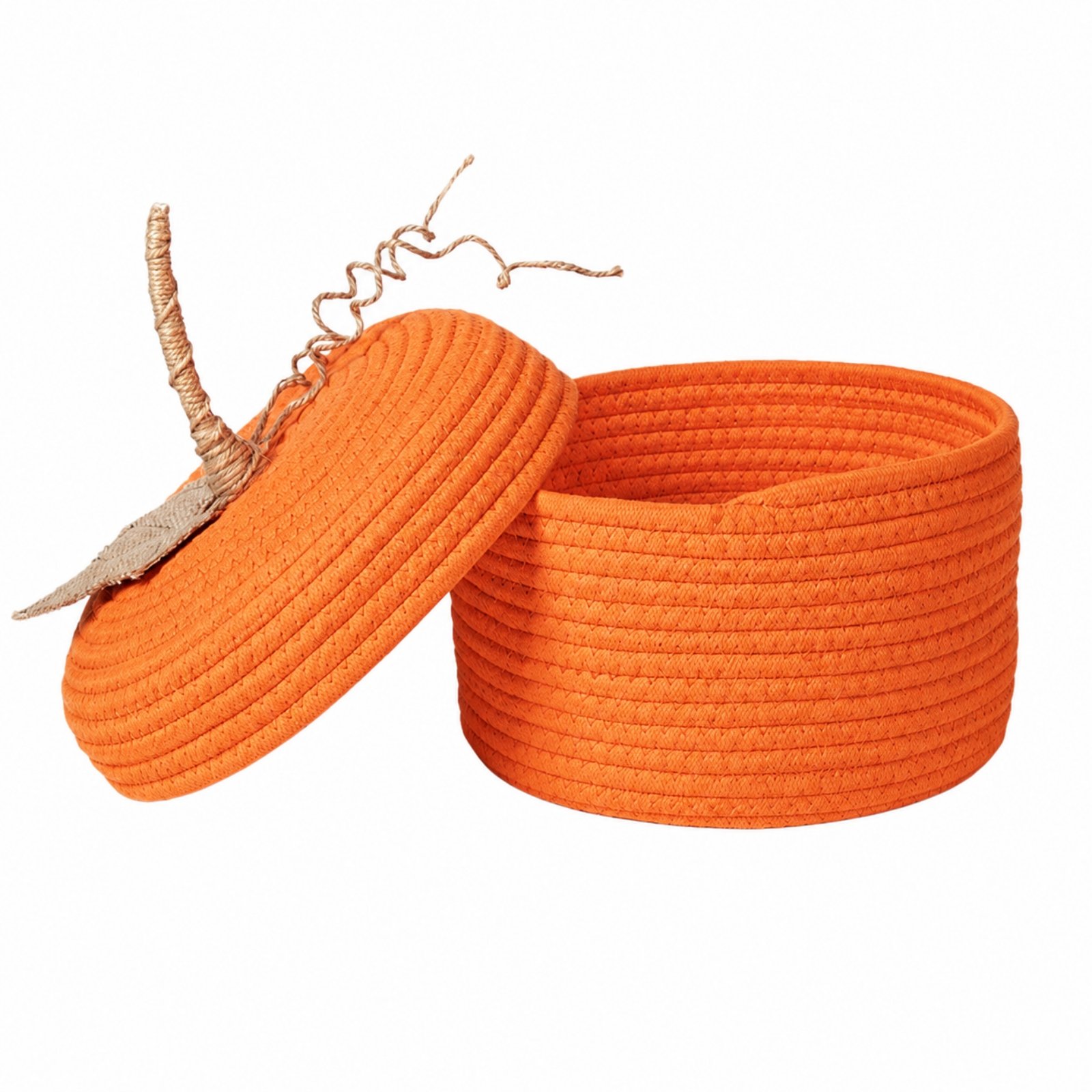 Rope Pumpkin Basket with Lid