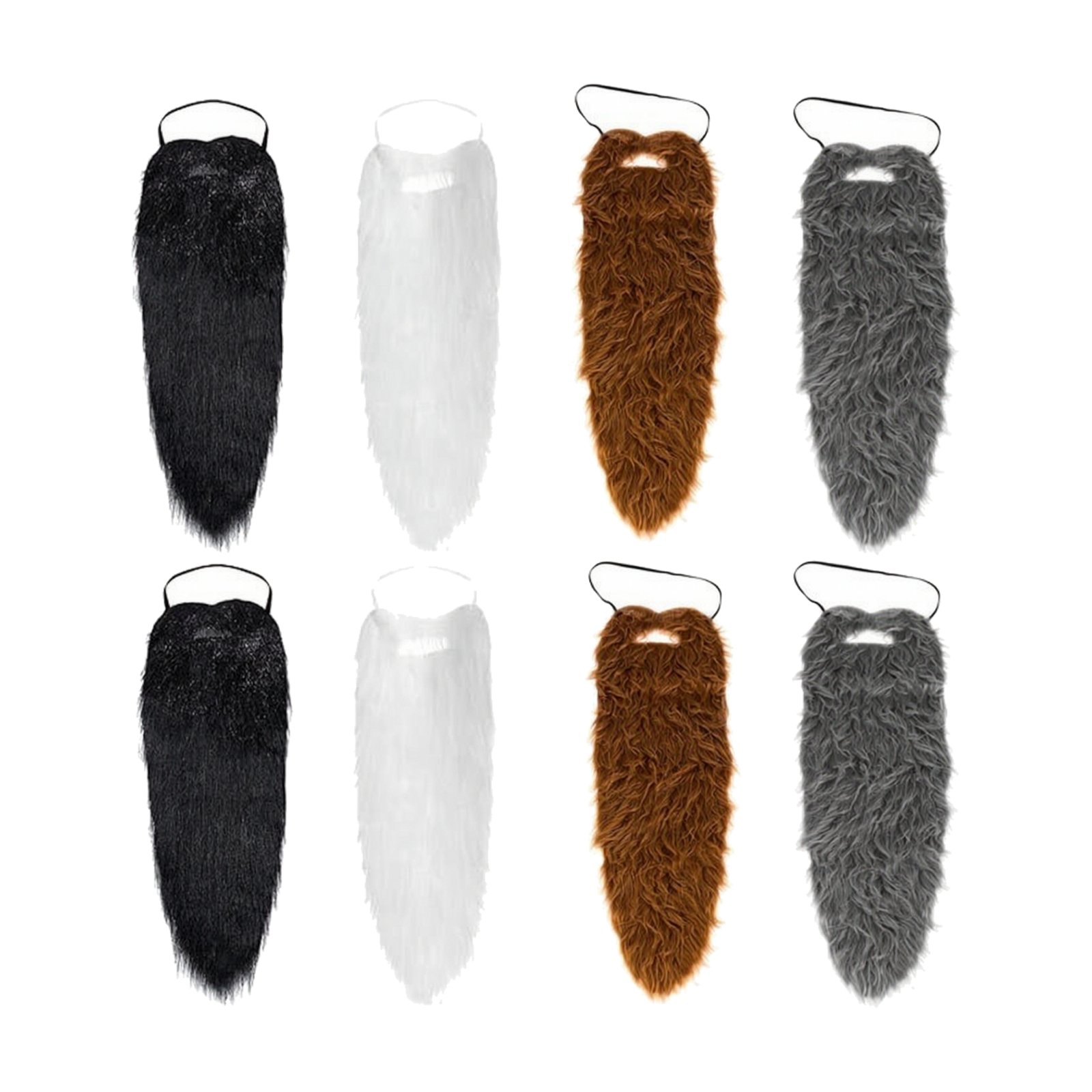 8-Piece Fake Beard with Mustache Set
