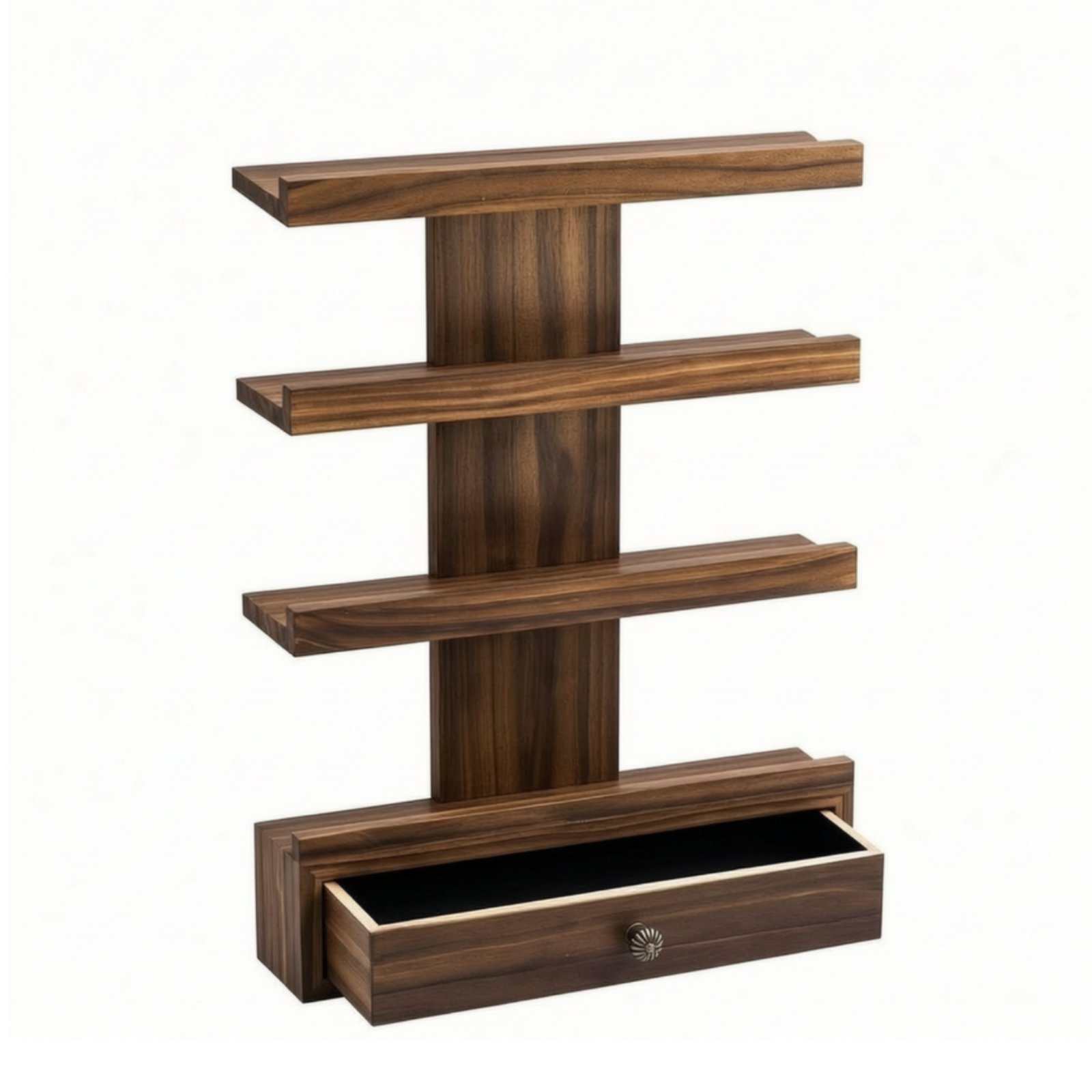 Solid Wood Wall Organizer with Drawer
