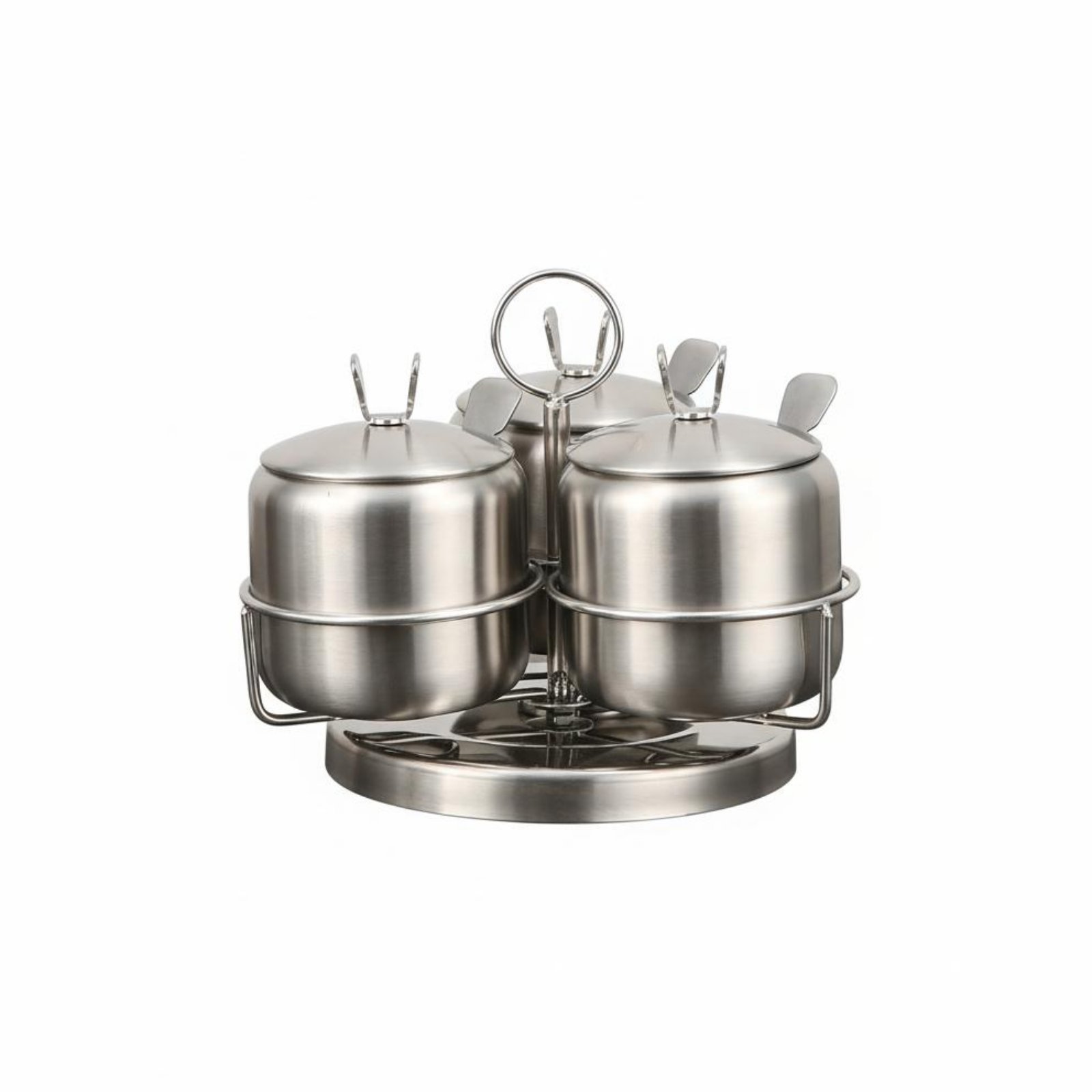 4-Piece Rotating Spice Rack with Jars