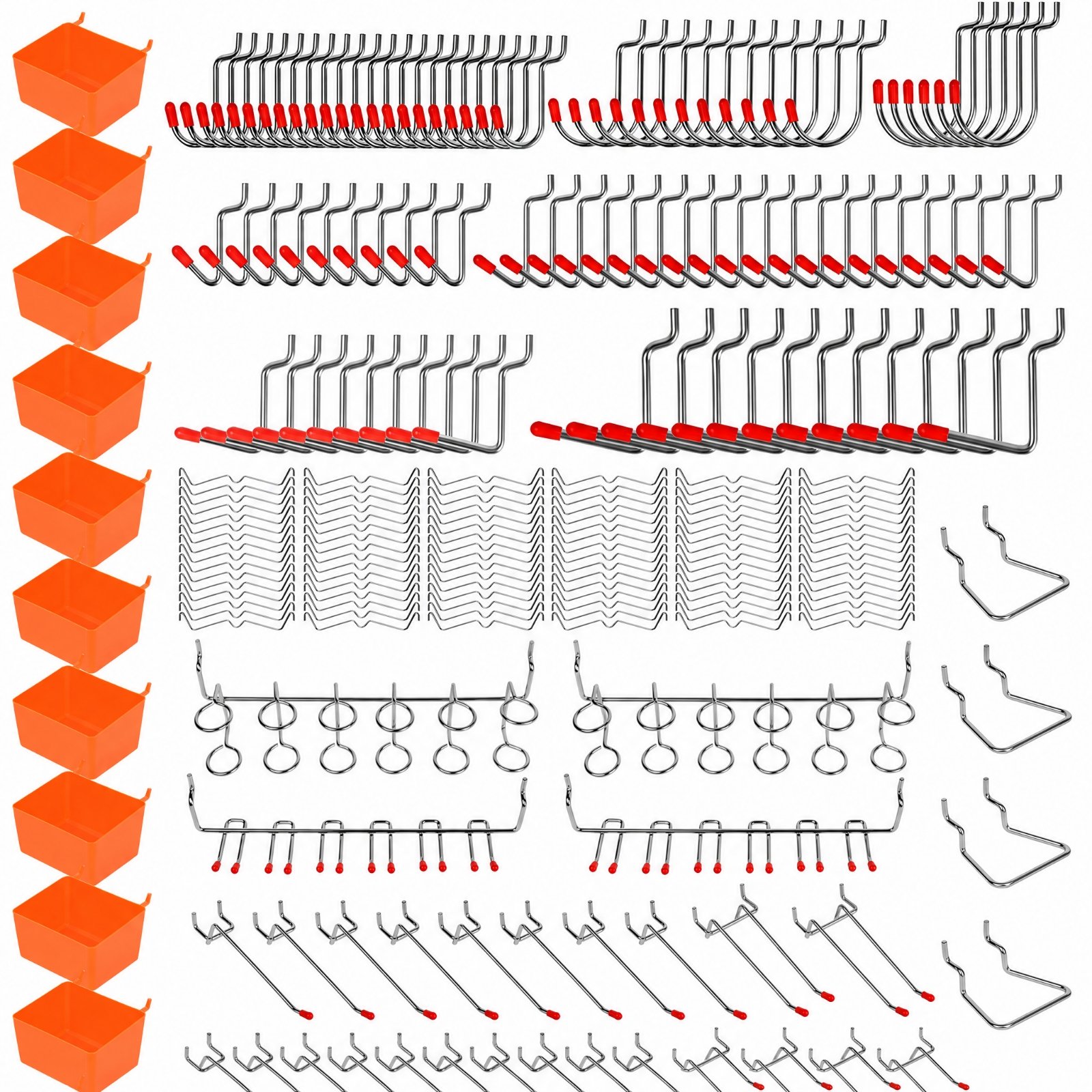 228-Piece Stainless Steel Pegboard Hook Assortment