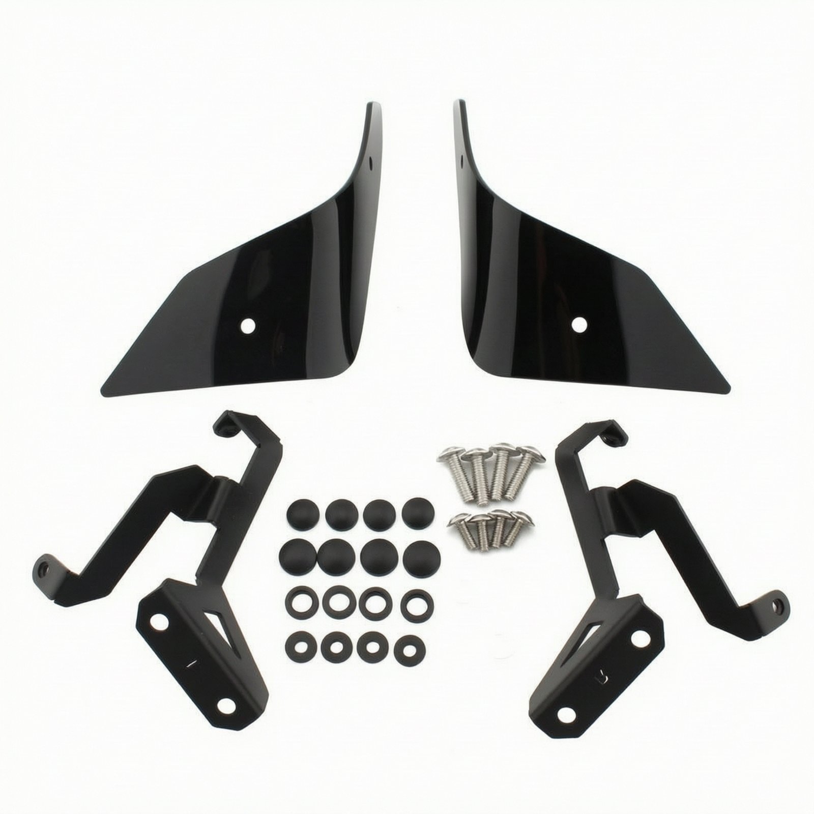 Motorcycle Side Wind Deflector – Black SET