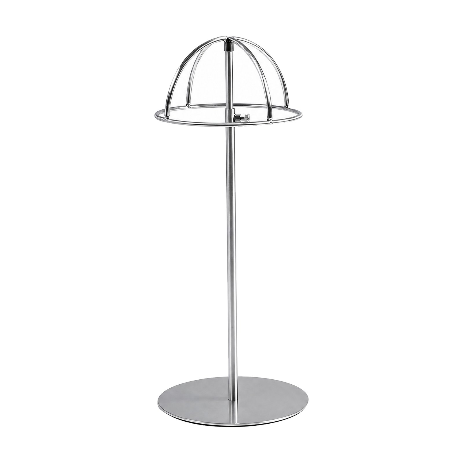 Freestanding Hat Stand – Brushed Silver, Cross Round