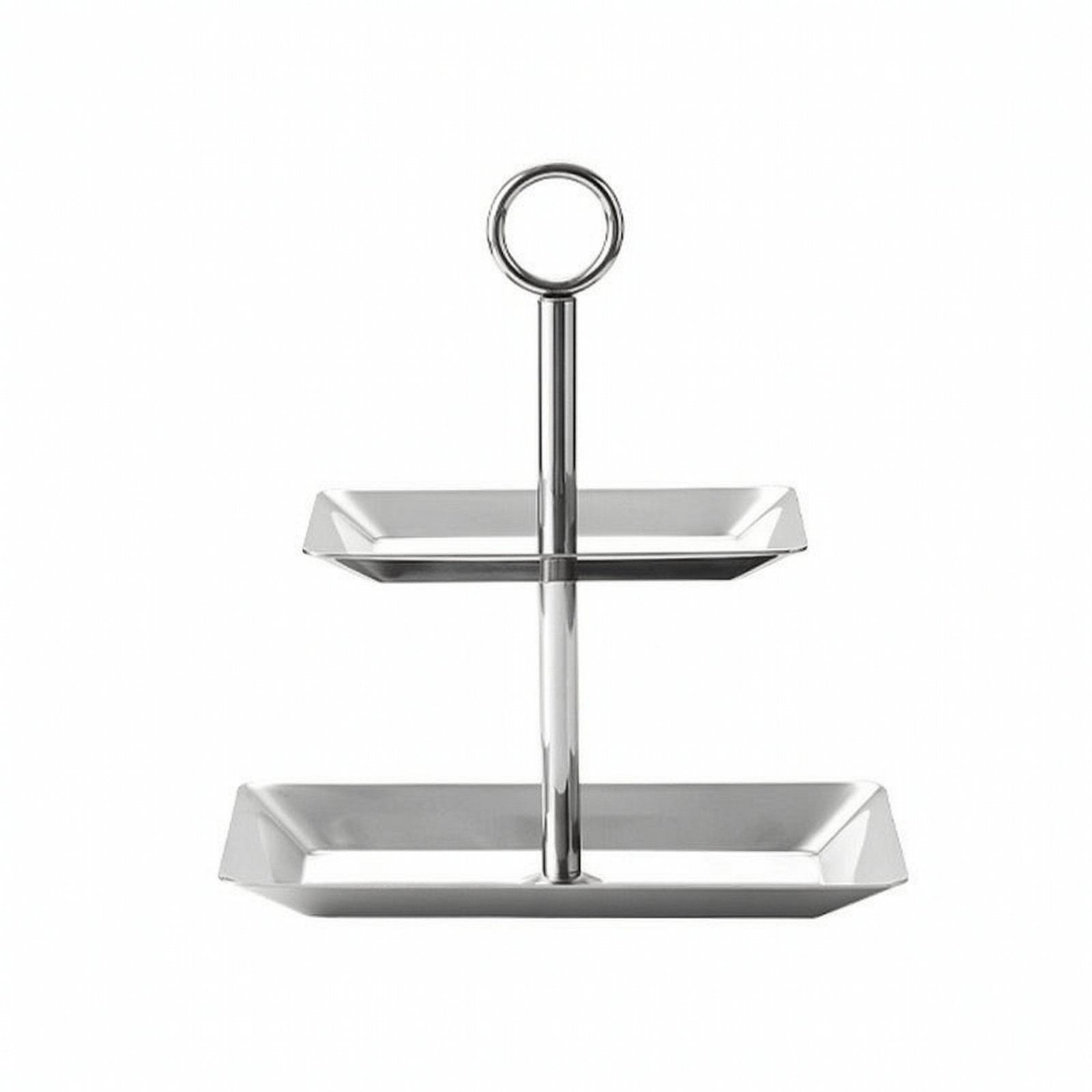 Stainless Steel Two-Tier Tray