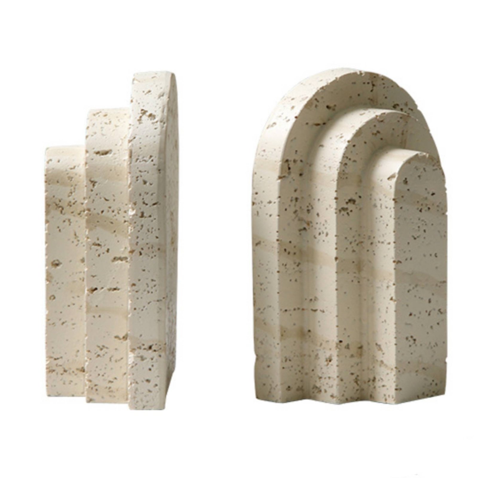 Travertine Arch Bookend