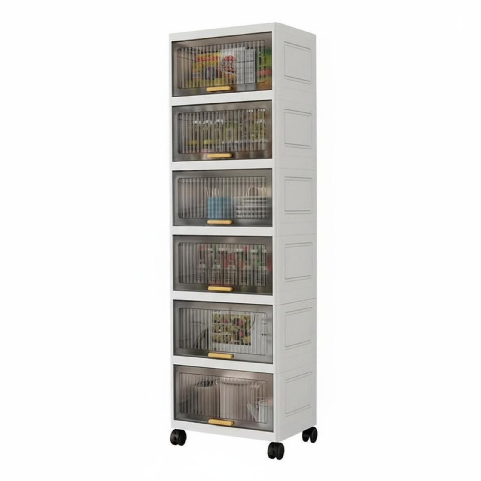 3-Tier Storage Trolley – Gray, 2 Layers