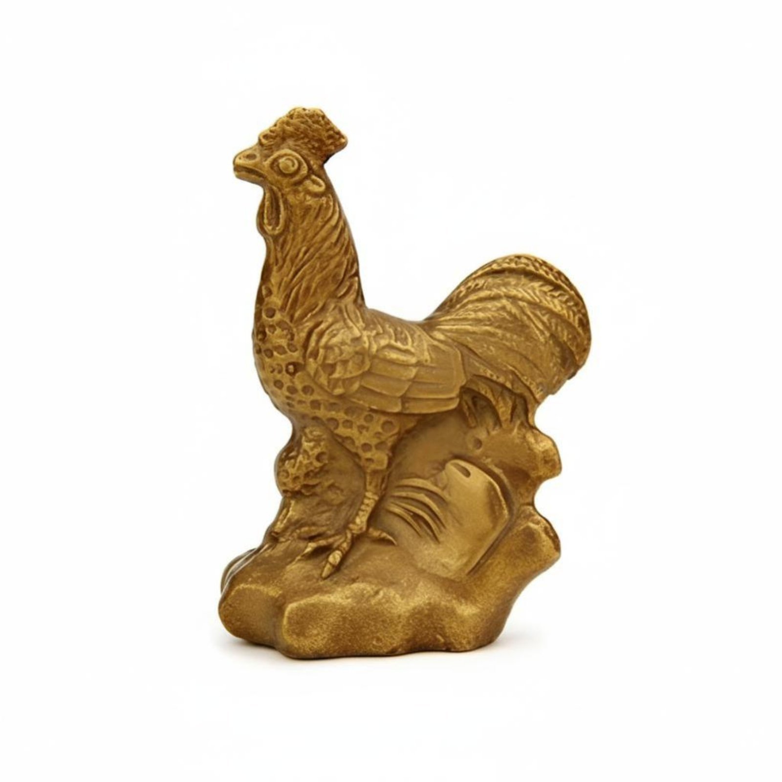Brass Rooster Figurine