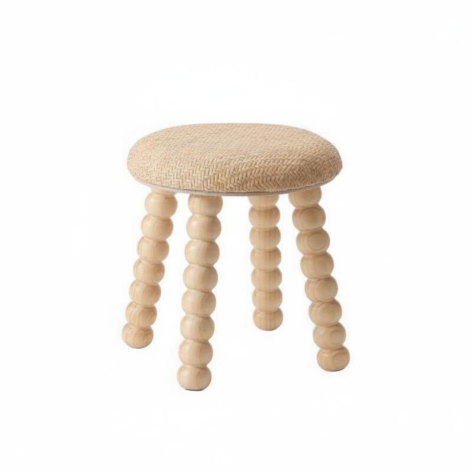 Round Woven Footstool