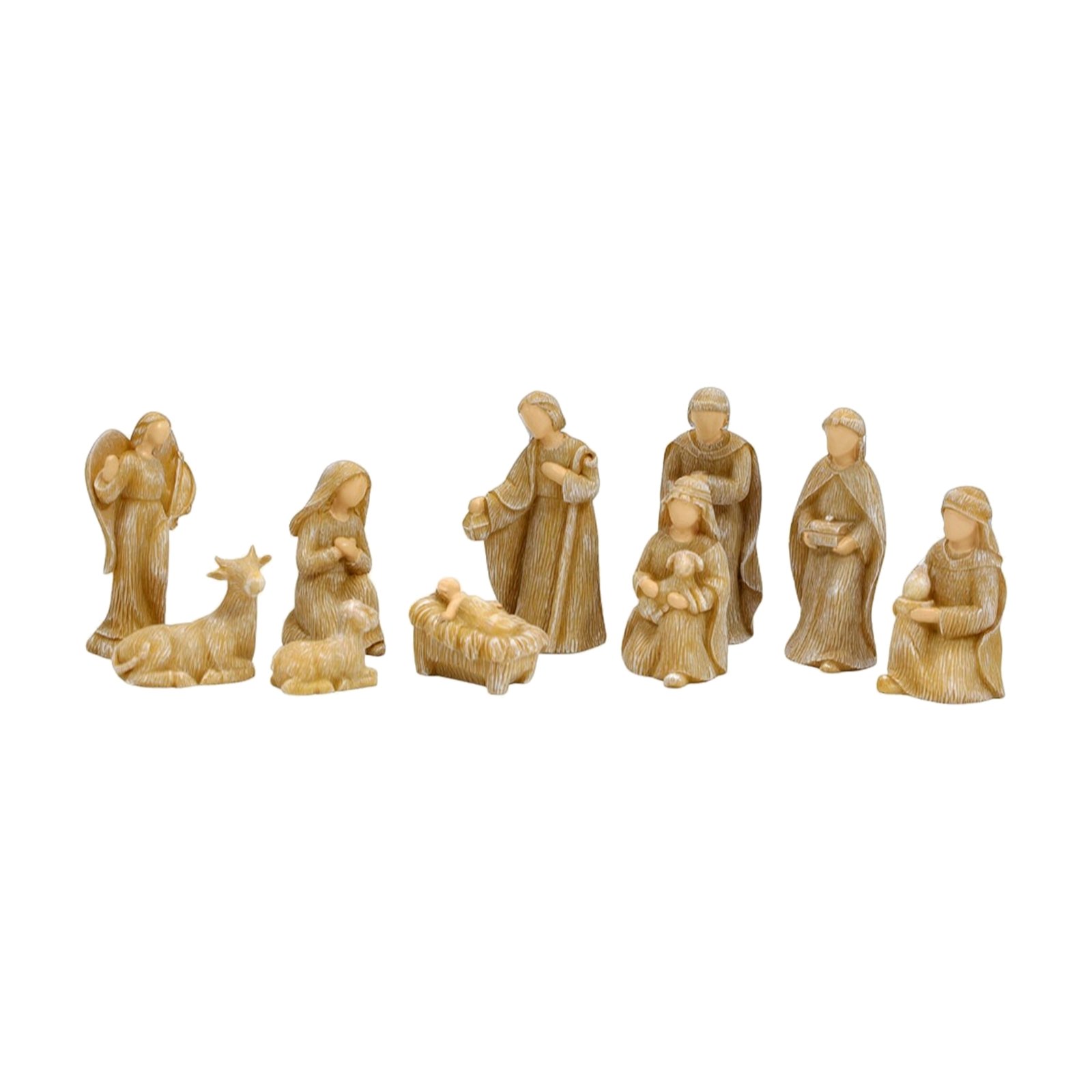 10-Piece Resin Nativity Figurine Set