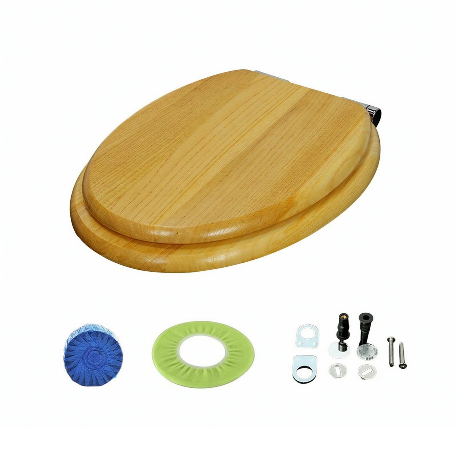 Top-Mount Wooden Toilet Seat