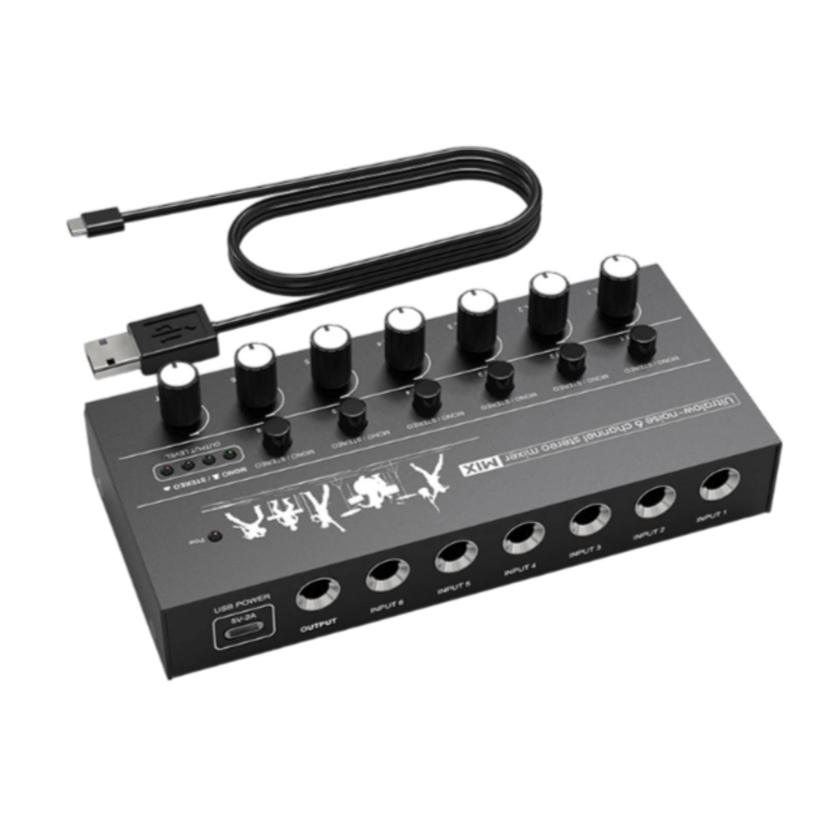 6 Channel Audio Mixer Compact