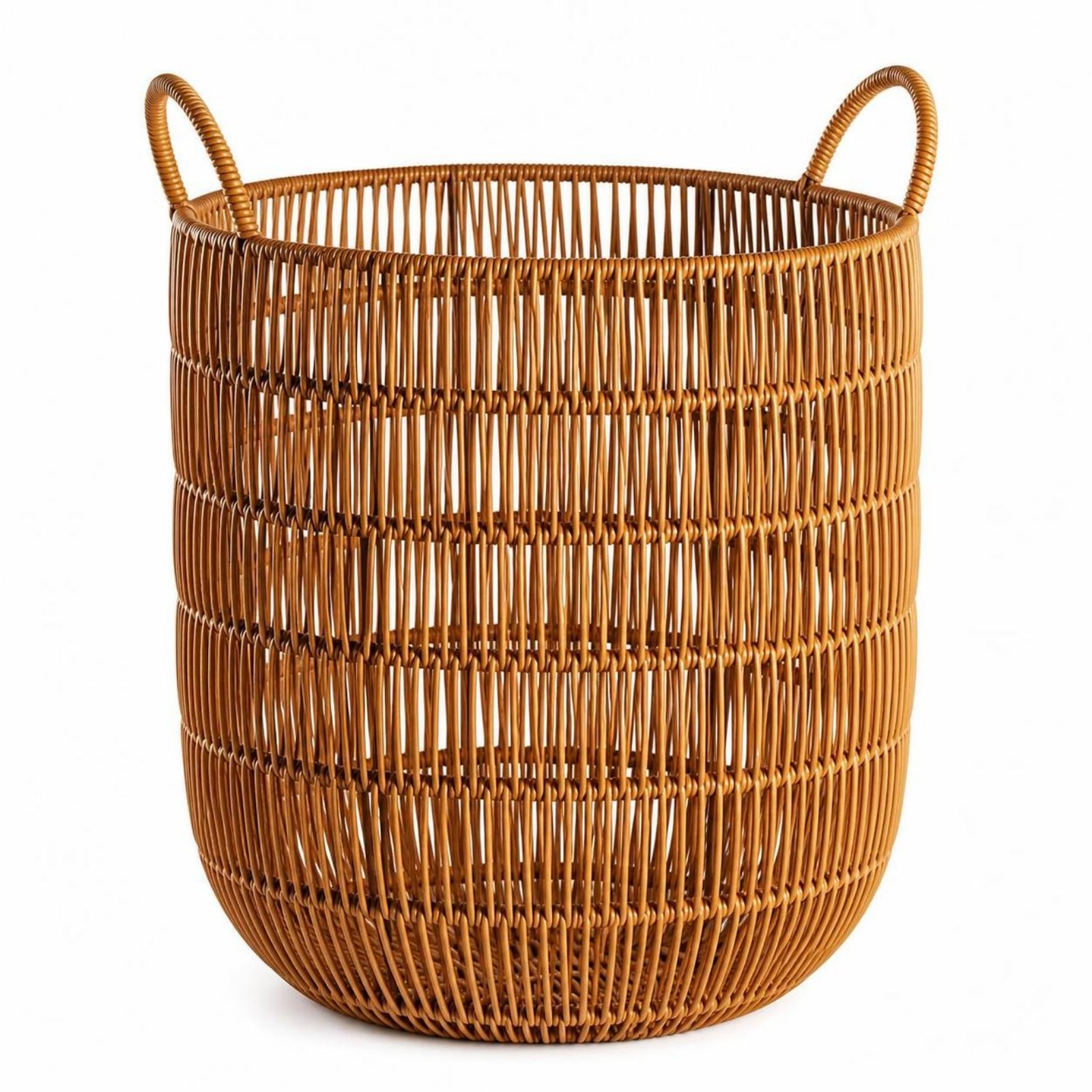 Woven Rattan Round Basket