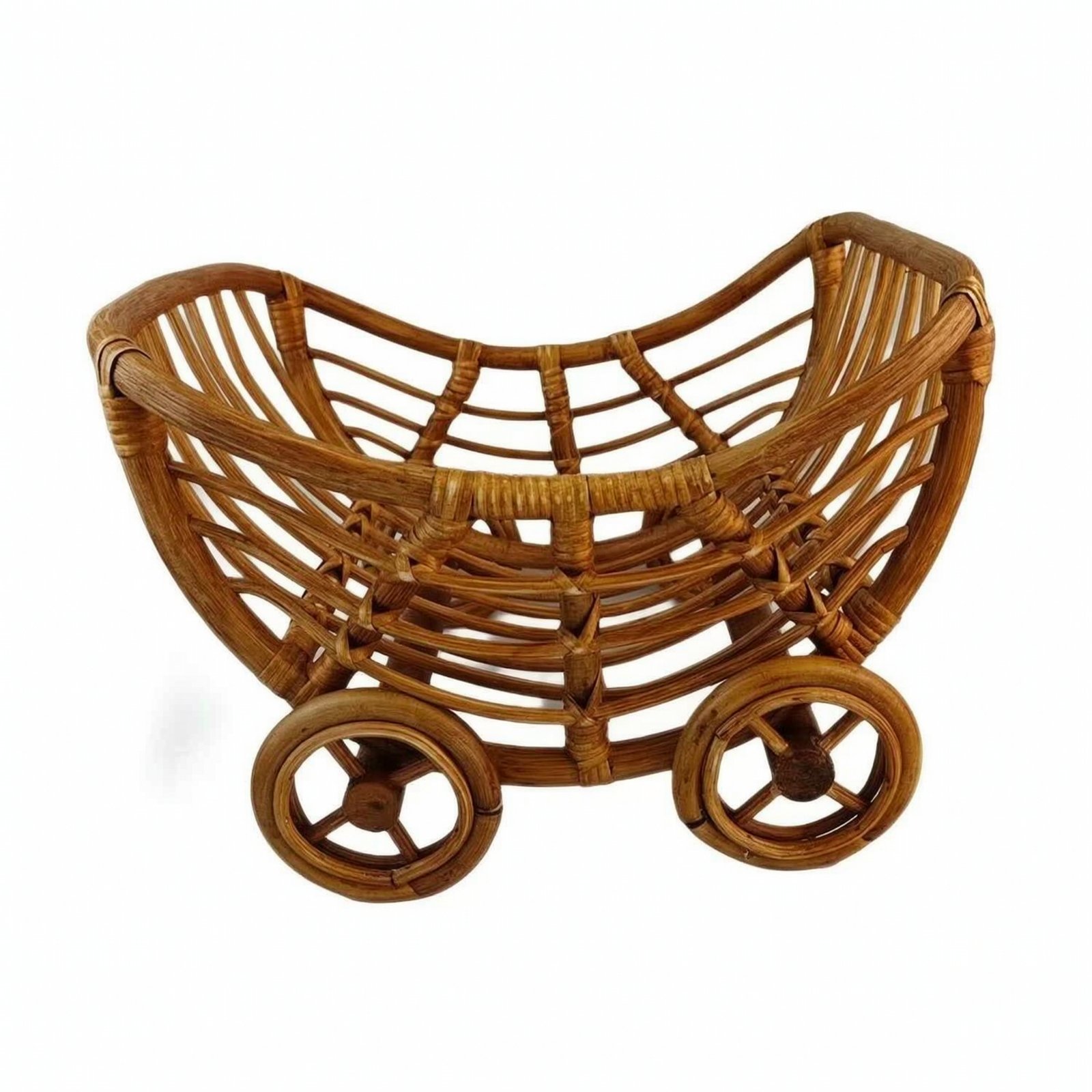 Portable Rattan Newborn Photography Basket