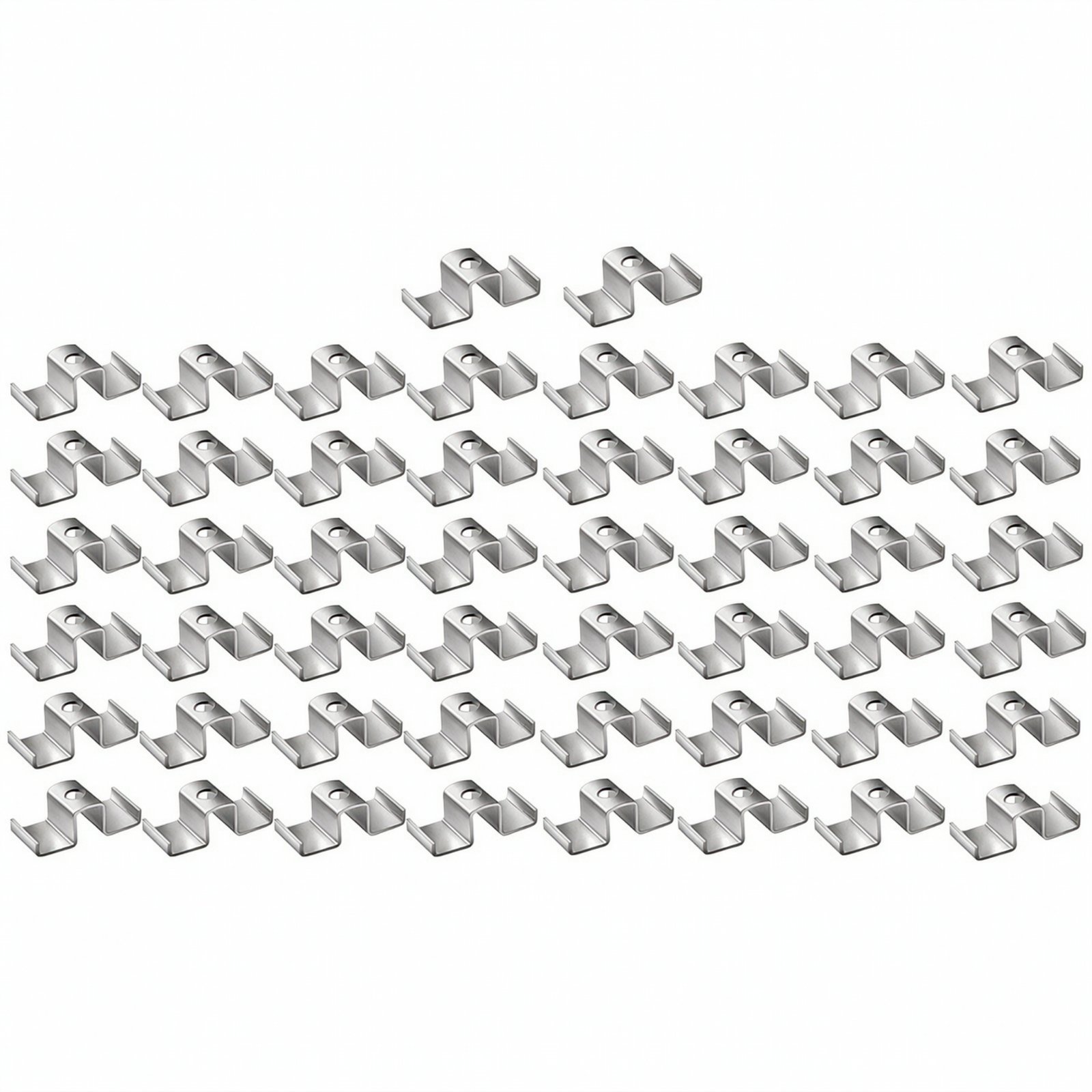 50-Piece Galvanized Steel Grating Saddle Clamp