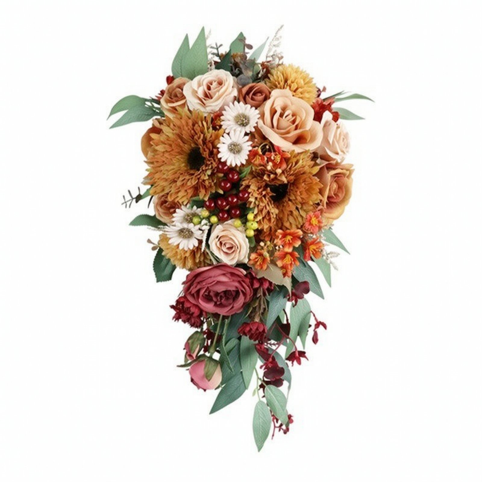 Artificial Teardrop Bridal Bouquet