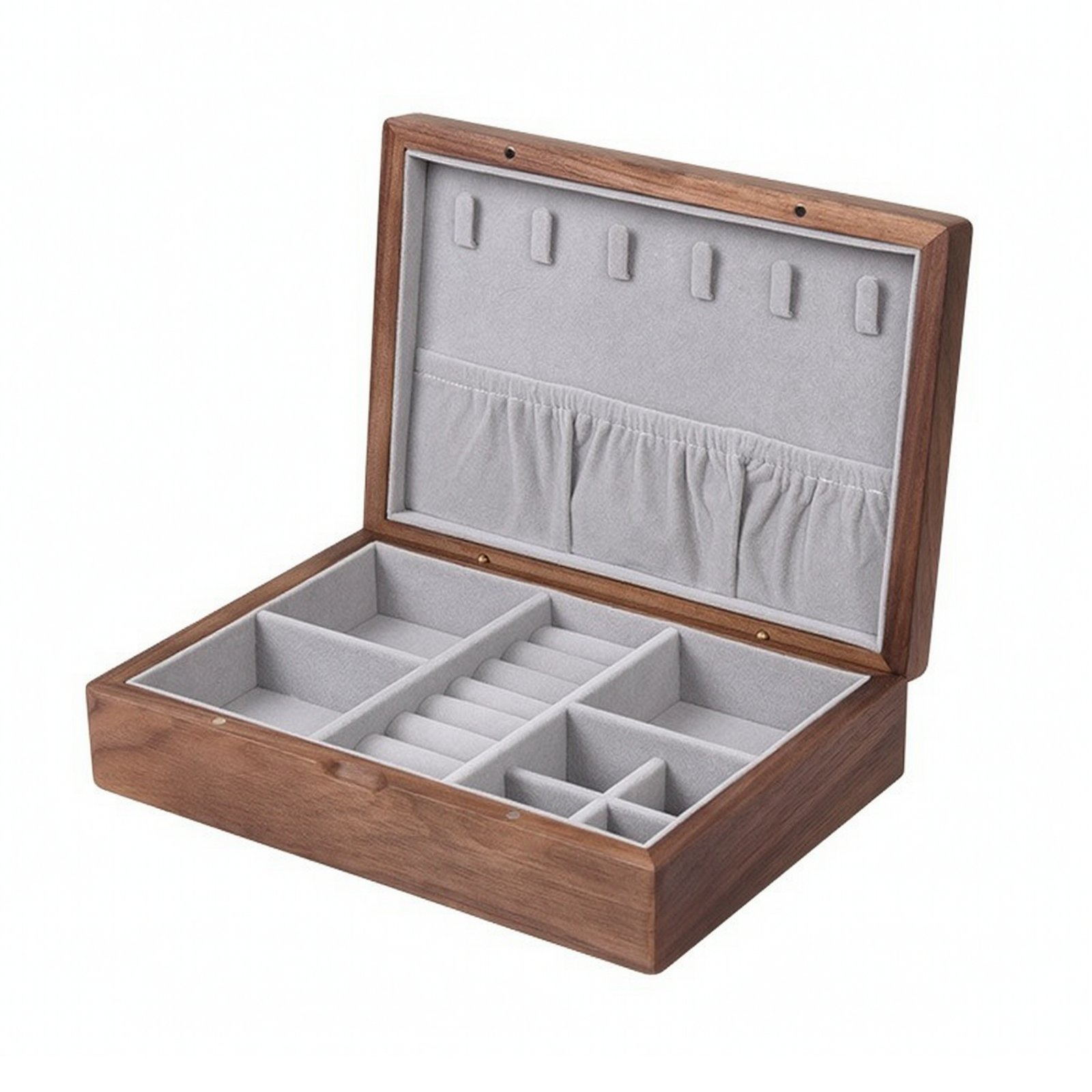 Walnut Jewelry Box – No Lock