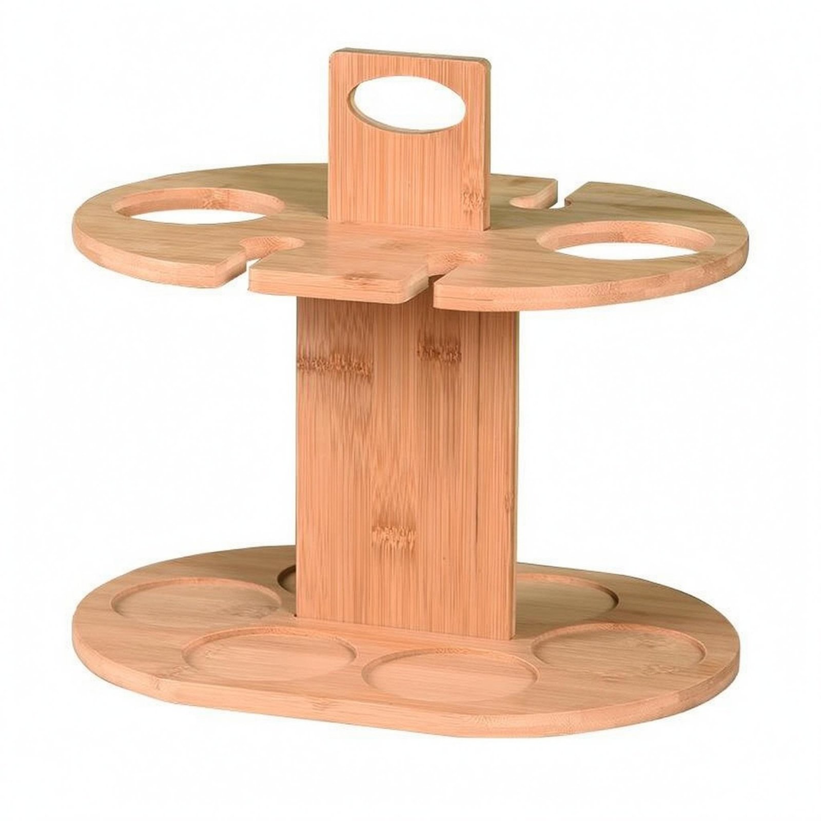 Bottle and Glass Rack Bamboo