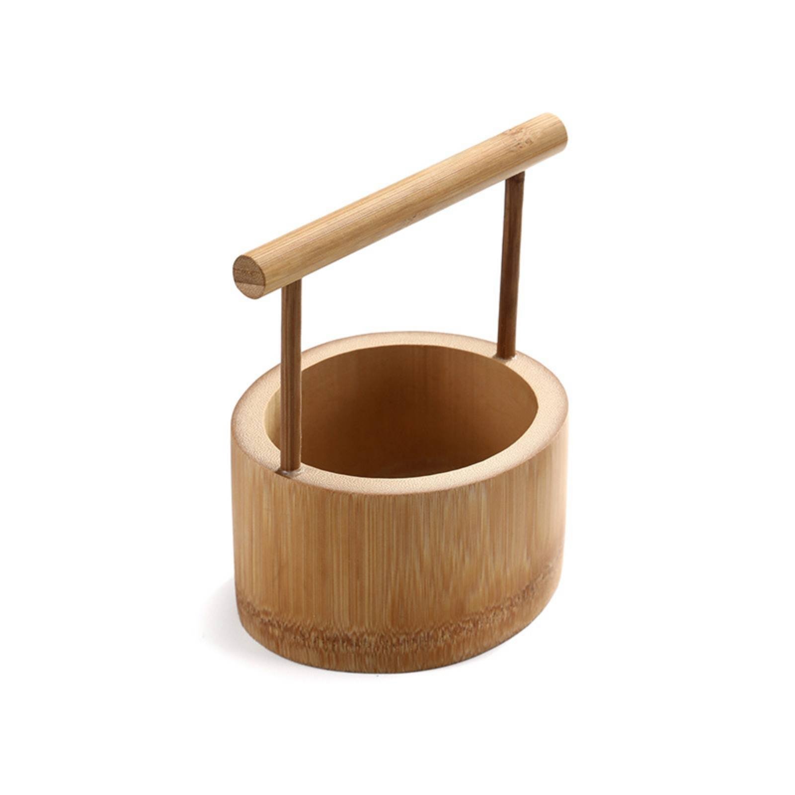 Bamboo Serving Tray Handle – Round Handheld Box