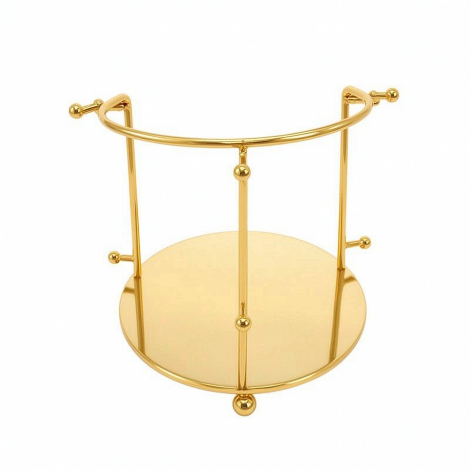 Headpiece Display Stand Gold Tone
