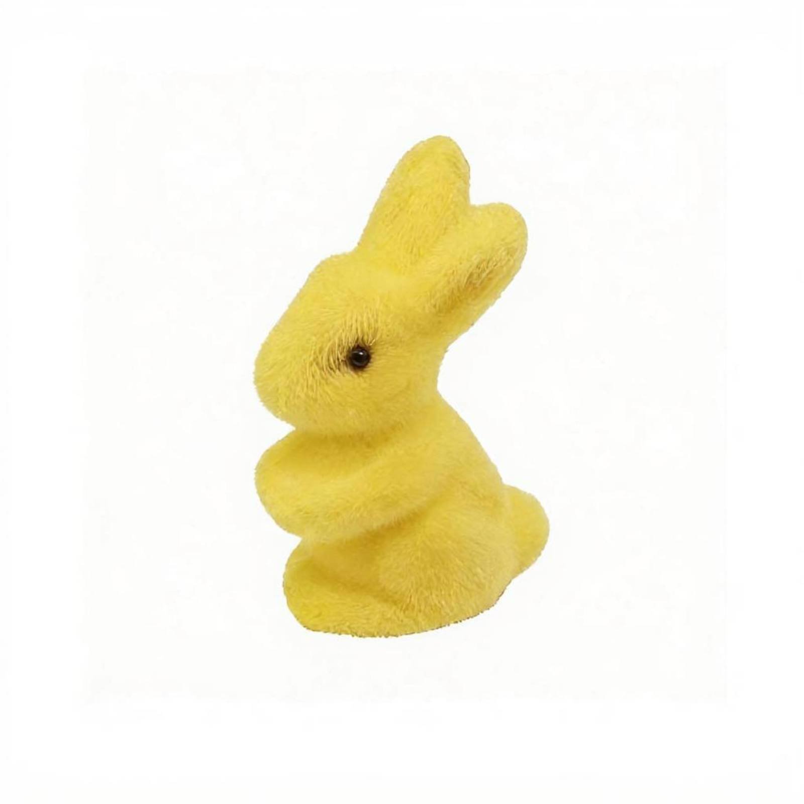 Foam Flocked Bunny Decor