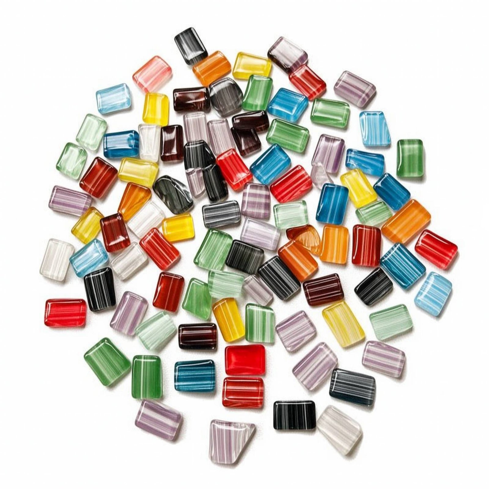 122-Piece Hand-Painted Mosaic Tiles