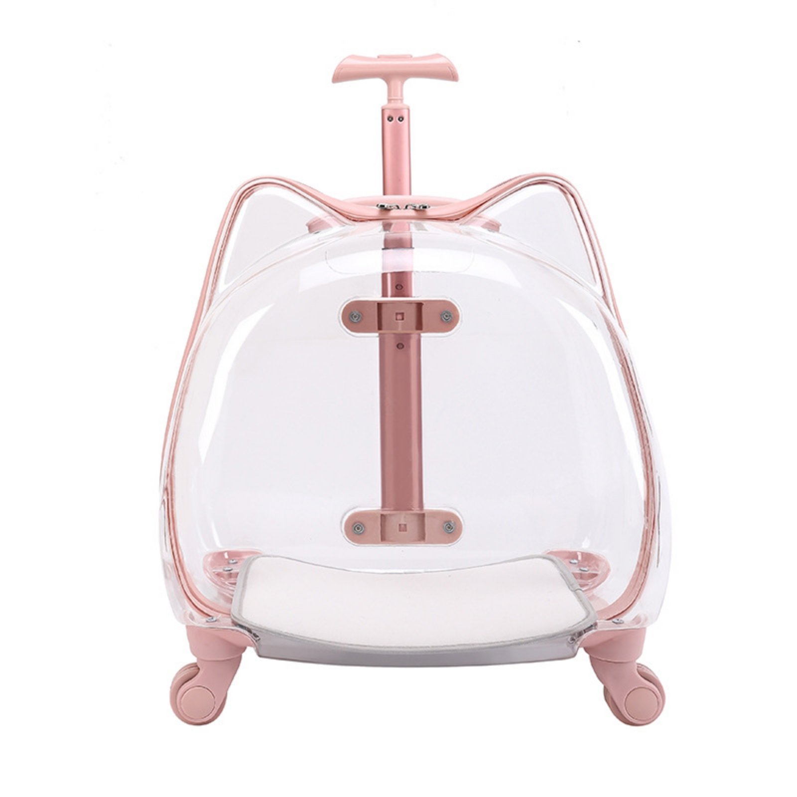 Wheeled Pet Carrier Transparent