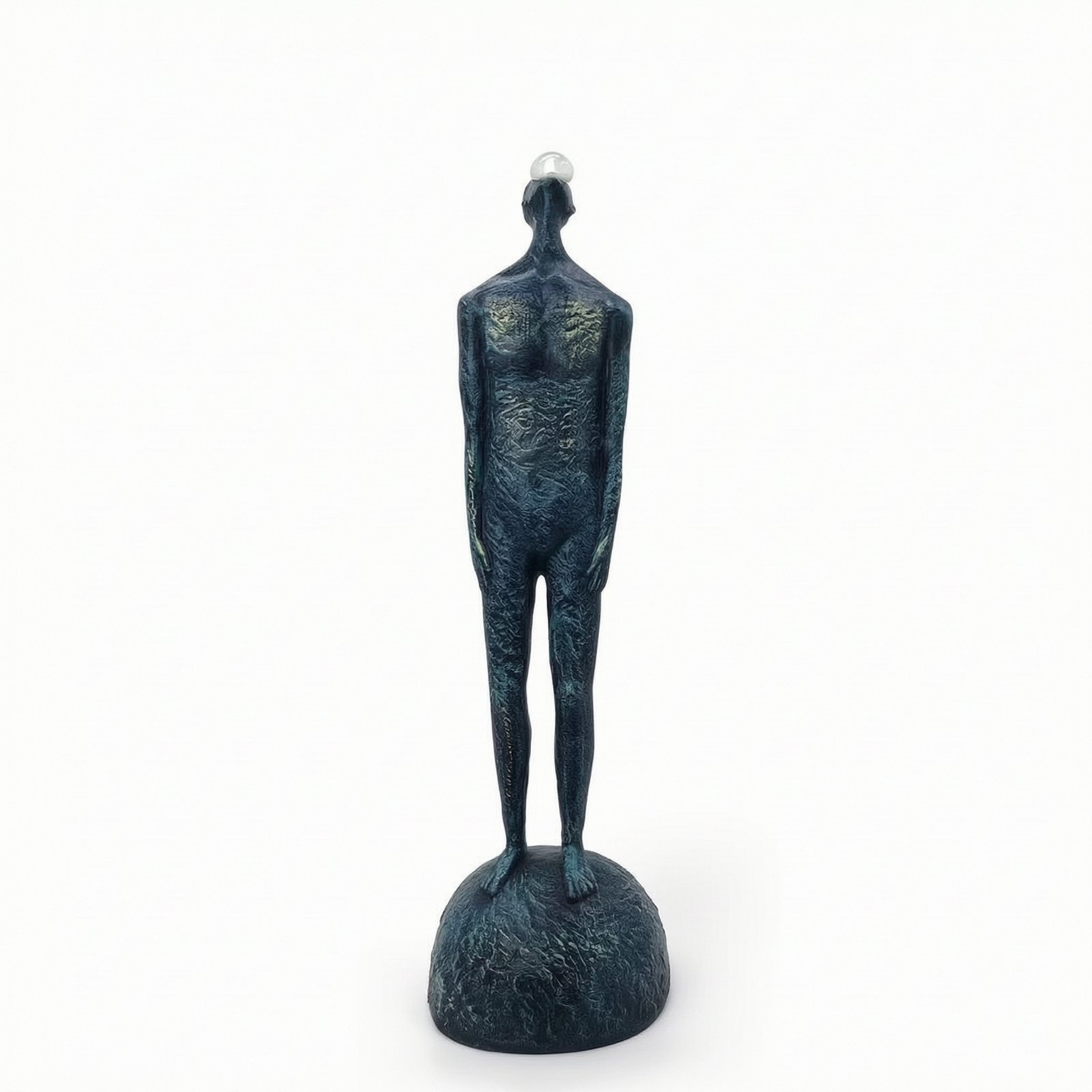 Abstract Human Statue – Blue, 20x20x68-5cm