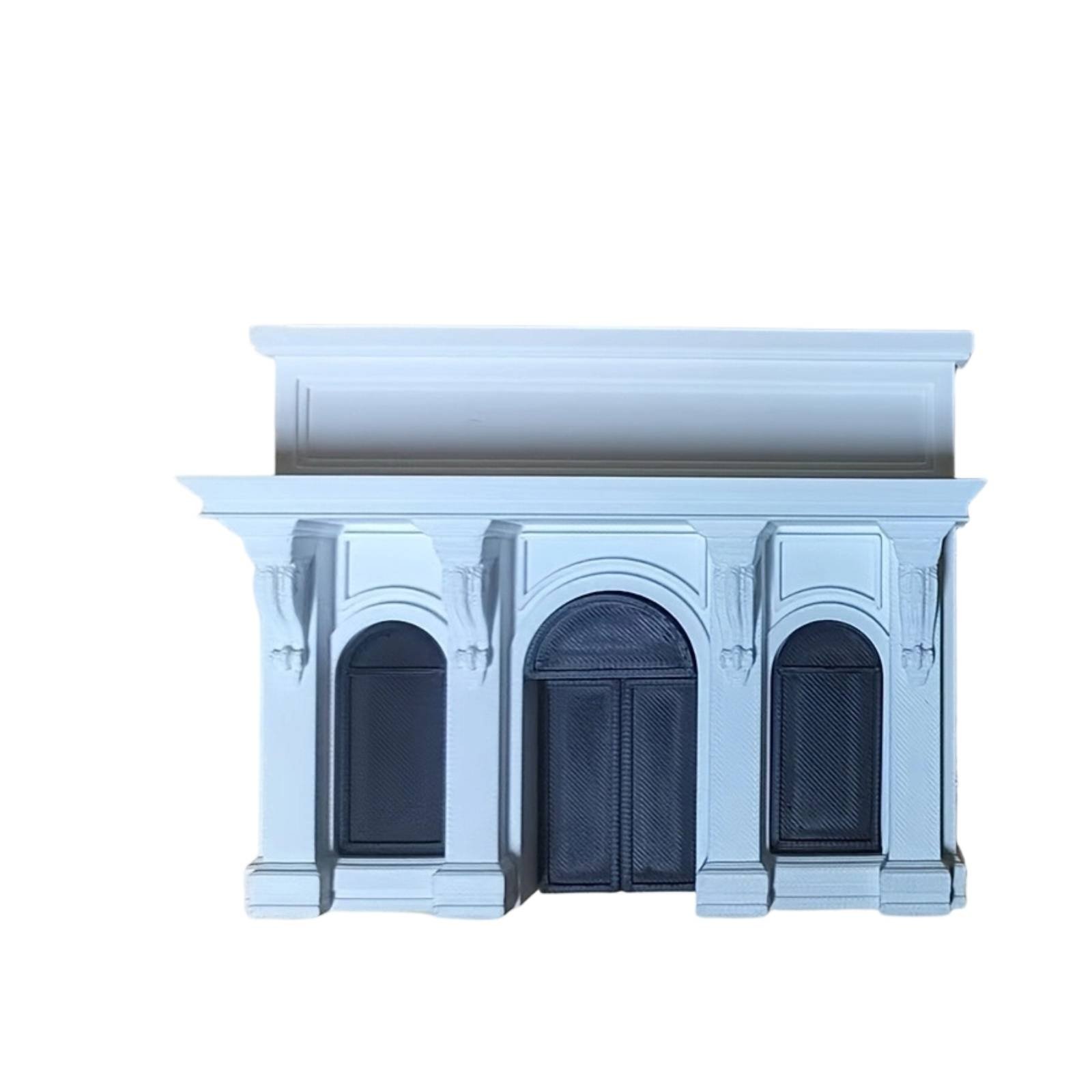 European-Style Dollhouse Facade