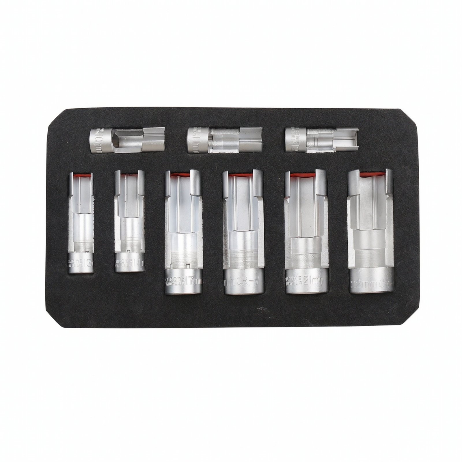 9 Pieces Slotted Line Socket Pressure-Formed Steel