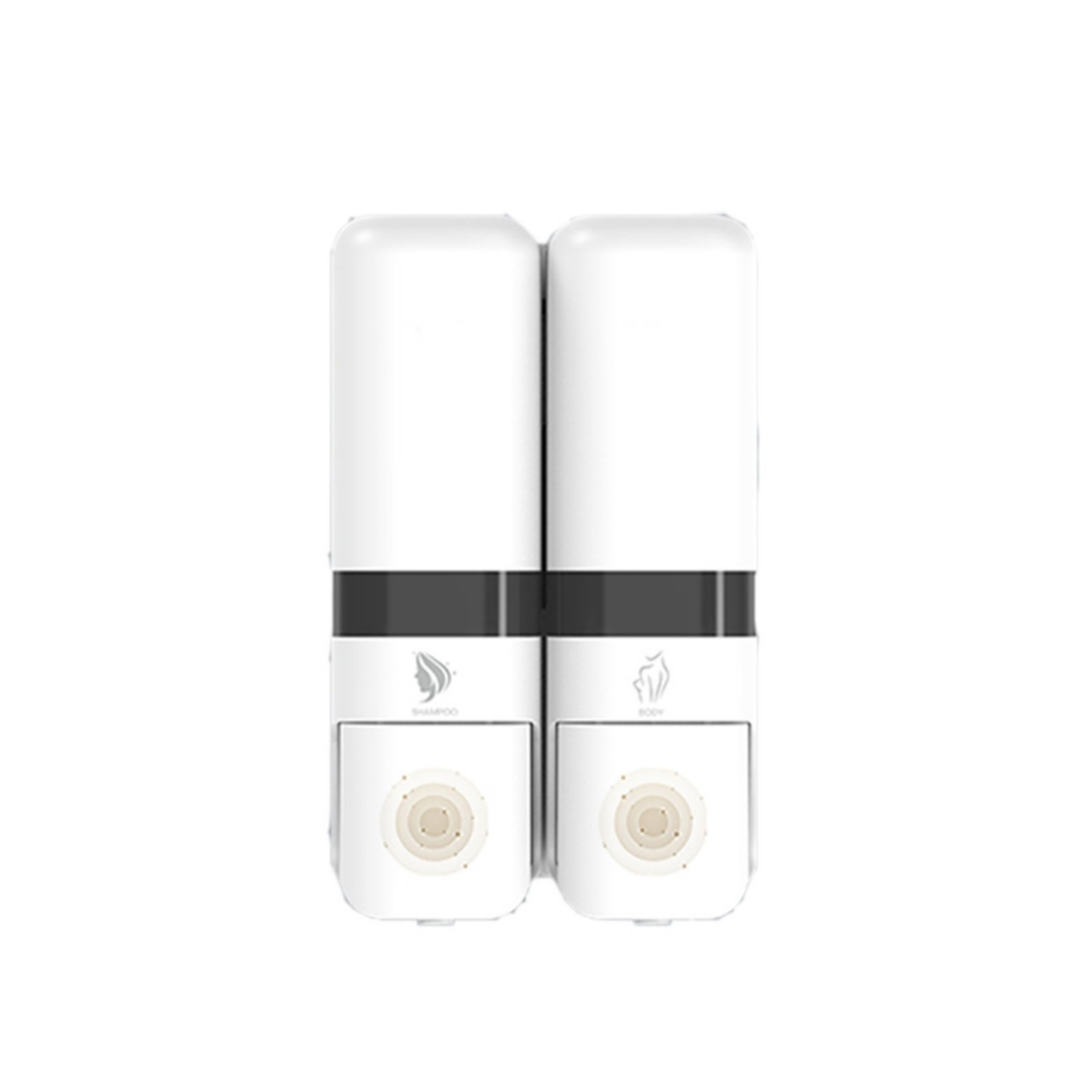 Wall-Mounted Soap Dispenser – Double-head Moon White