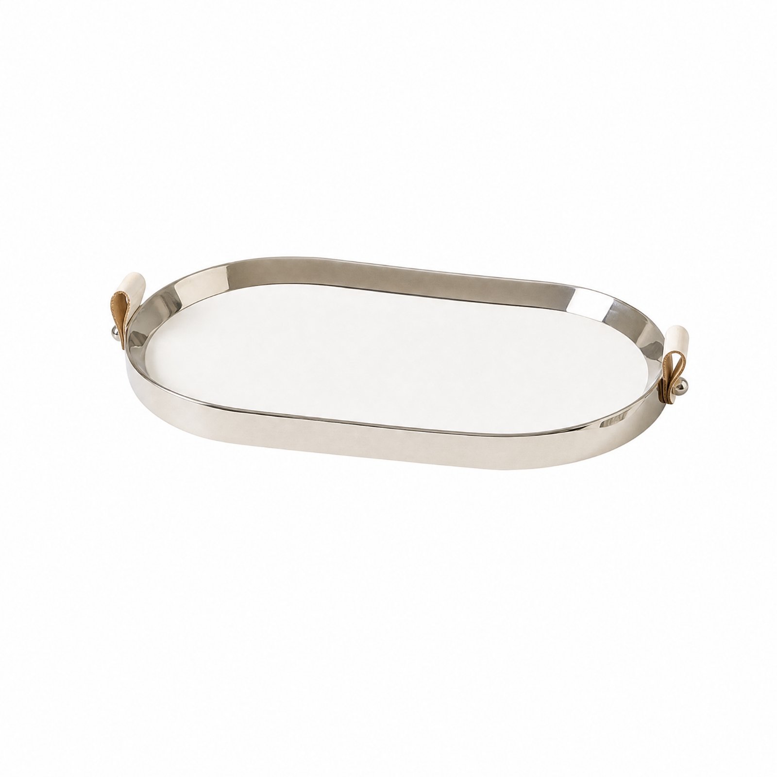 Stainless Steel Serving Tray with Raised Rims