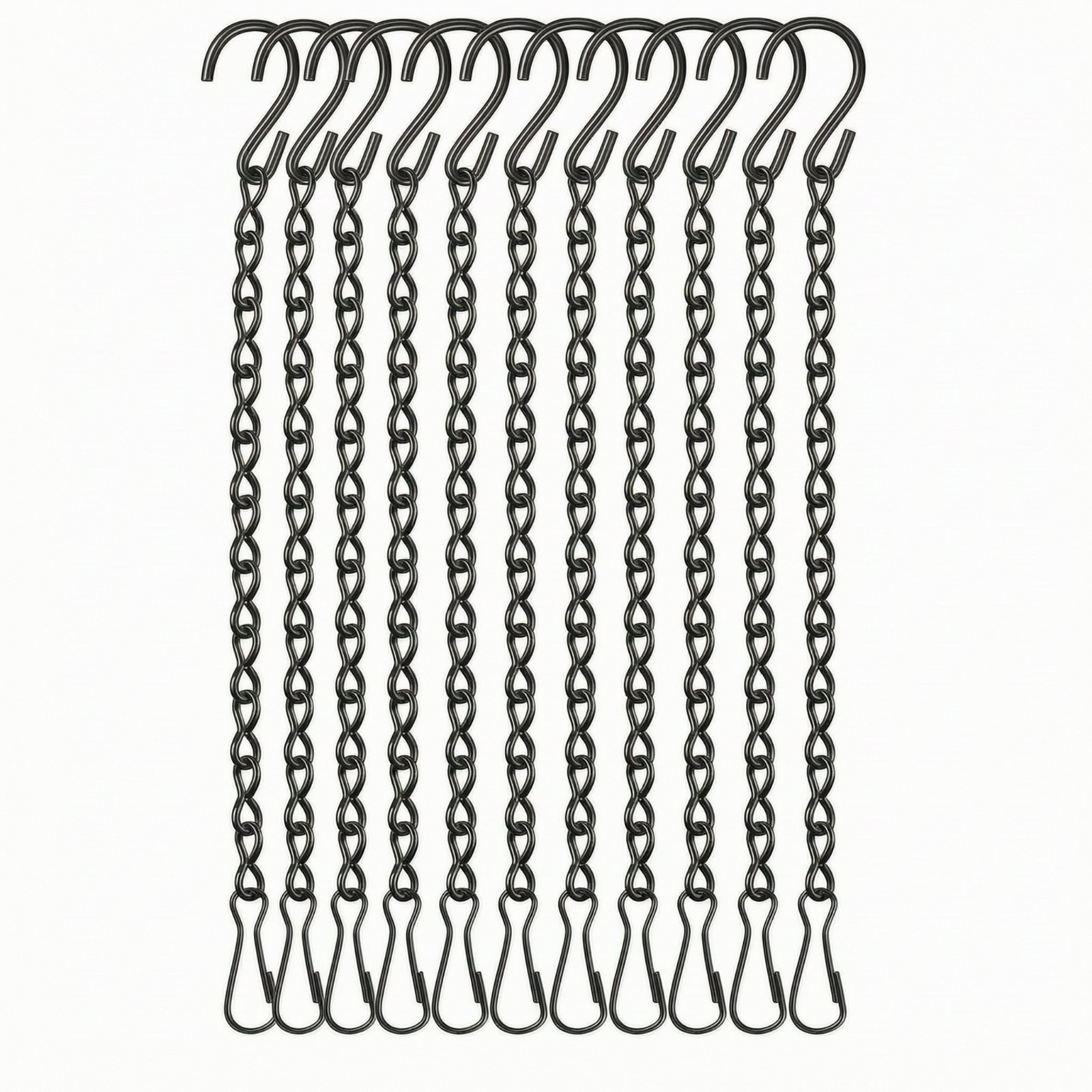 10-Piece Black Iron Hanging Chain