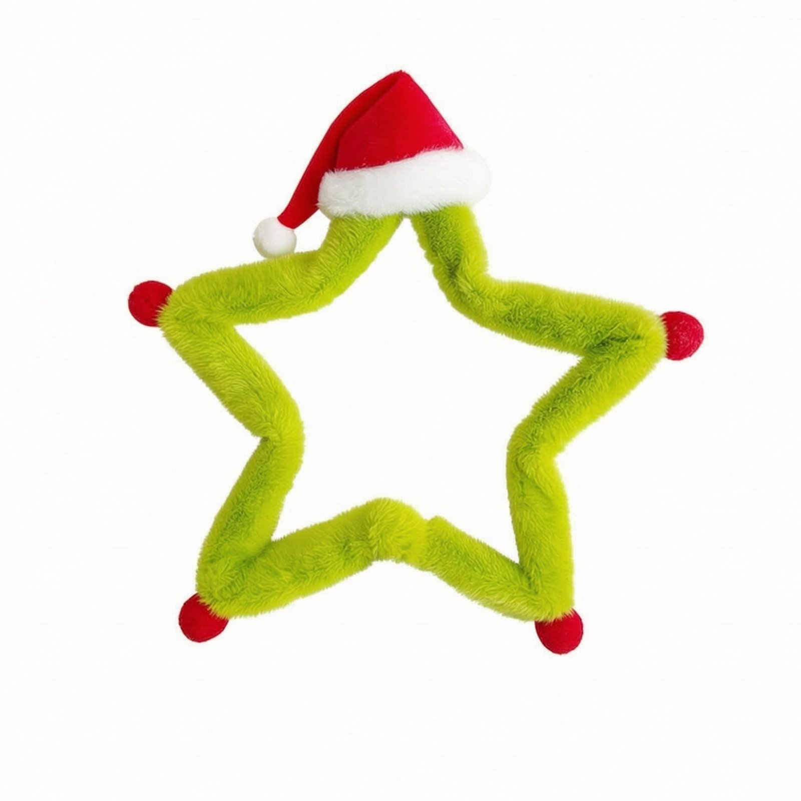 Star Ornament with Santa Hat