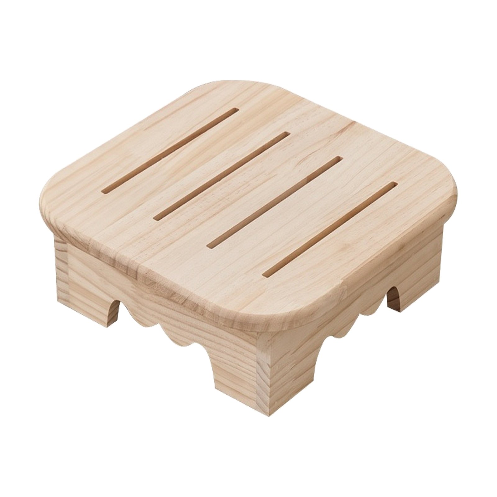Square Wooden Footstool