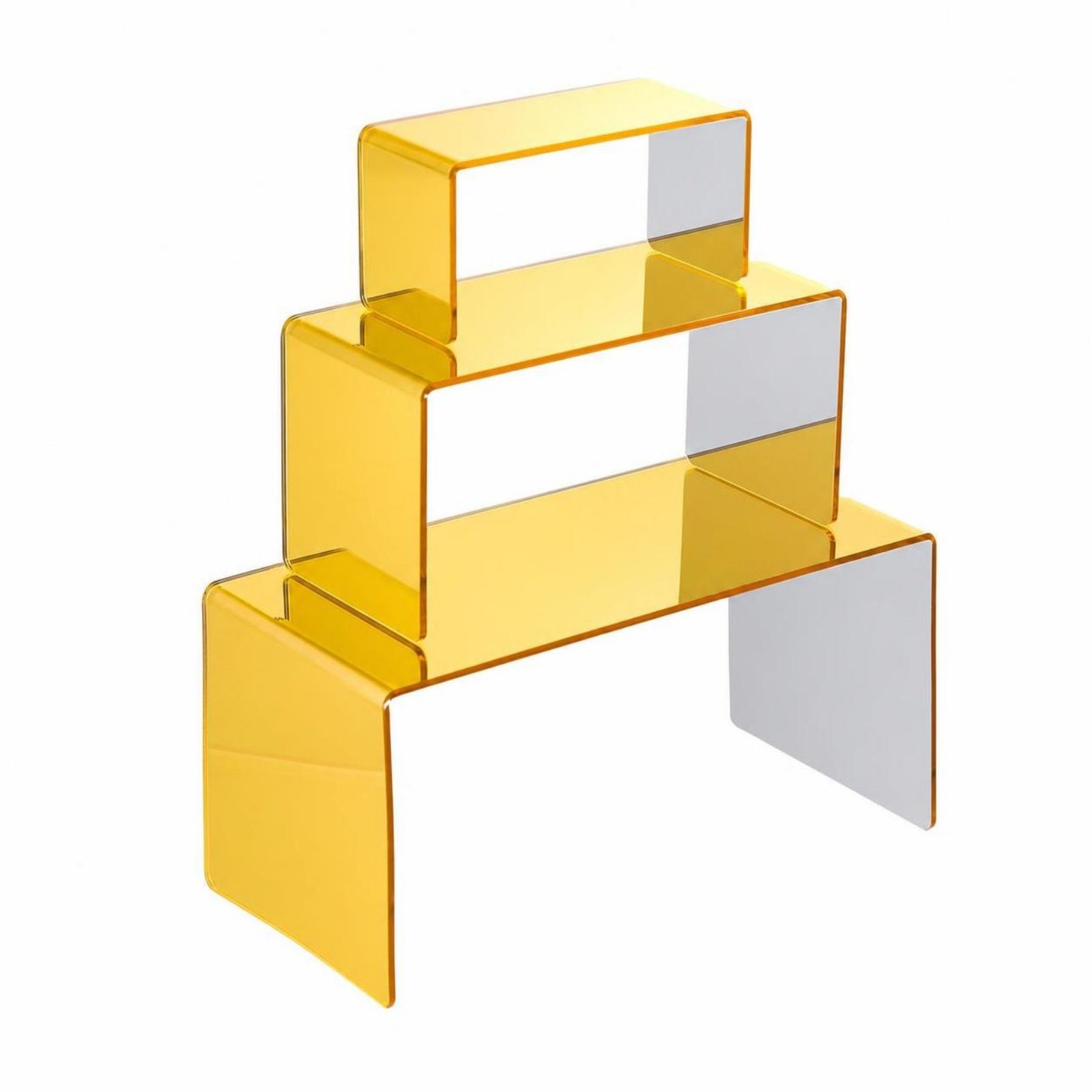 Tiered Display Stand Transparent Finish