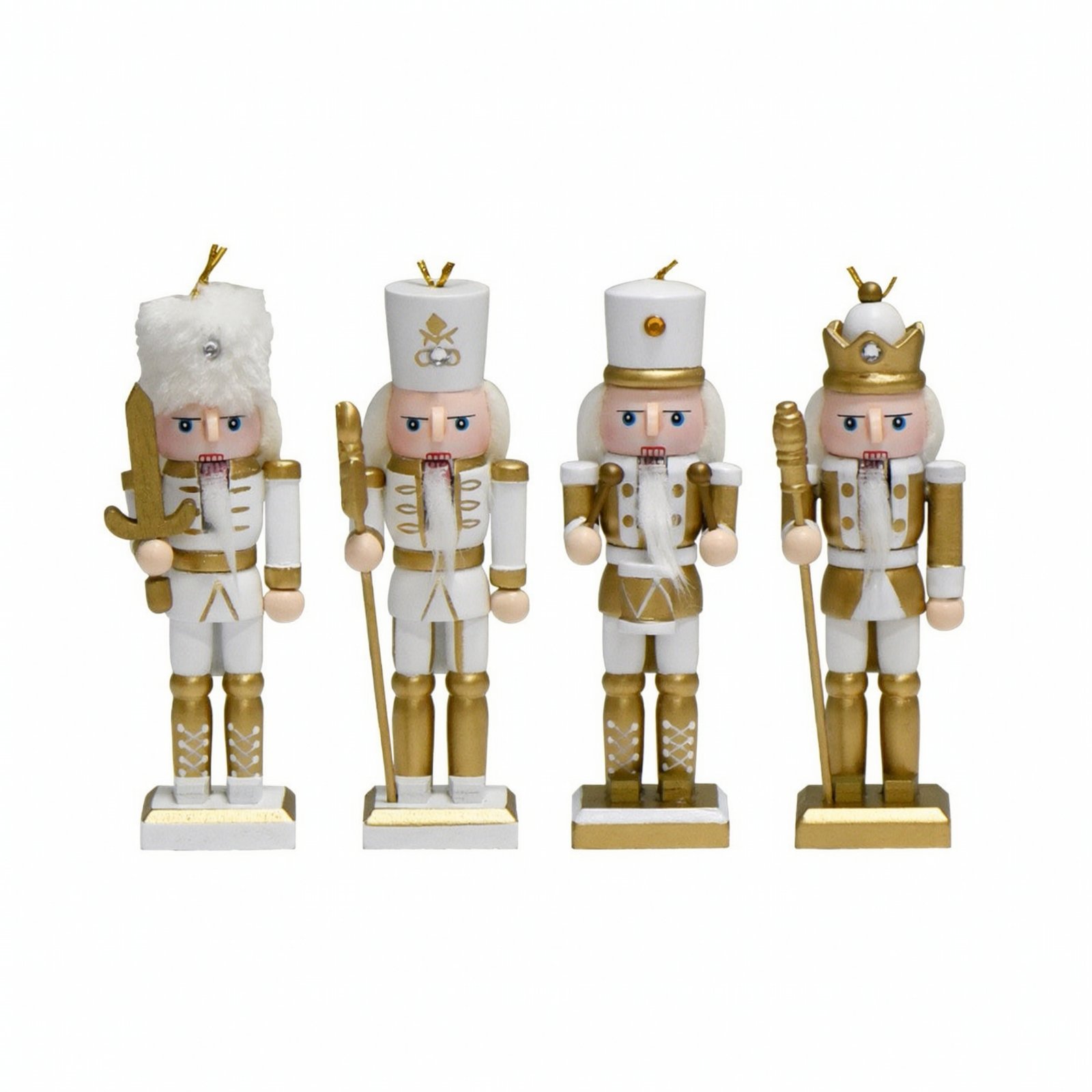 4-Piece Hanging Christmas Nutcracker Ornaments