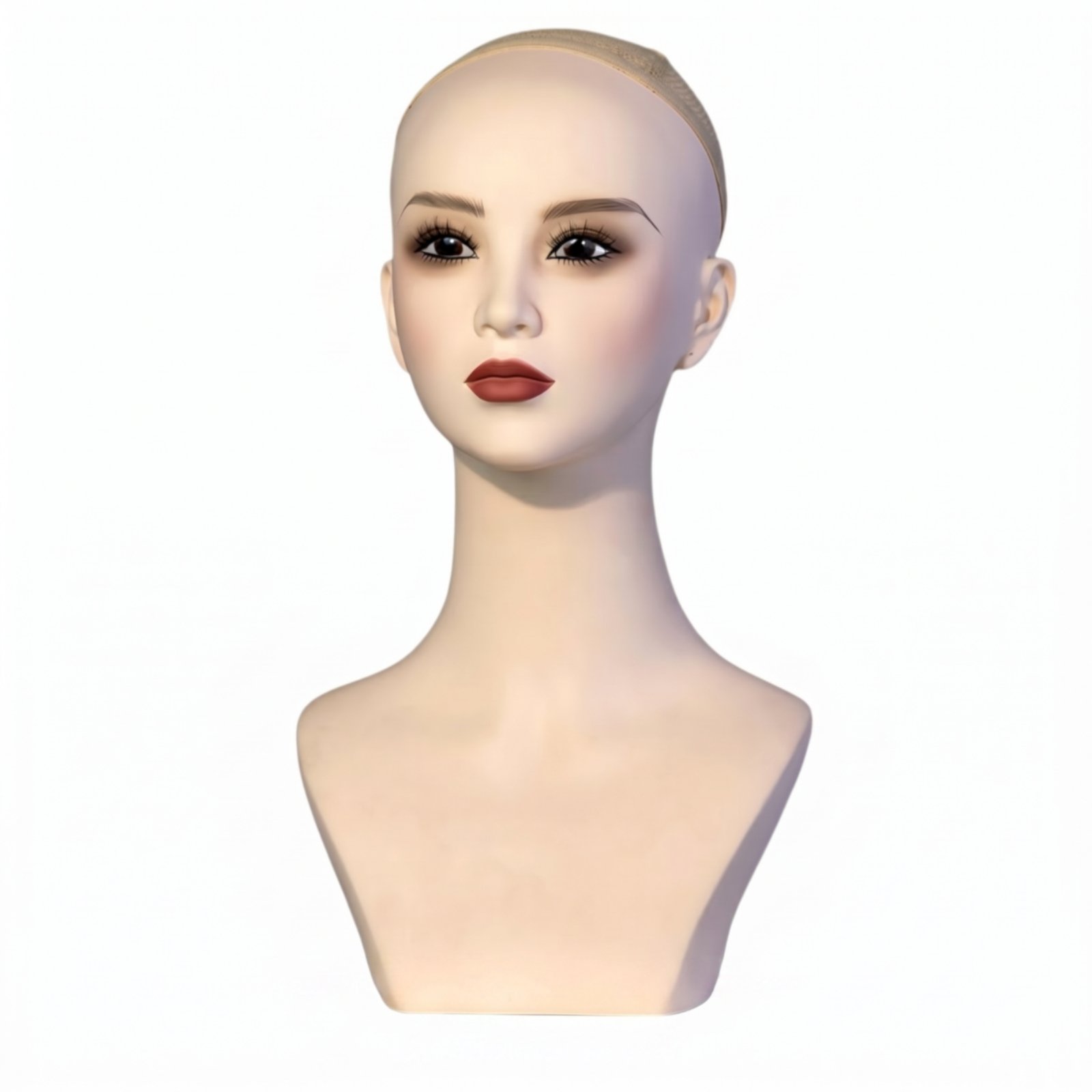 Female Mannequin Head with Shoulders – PVC