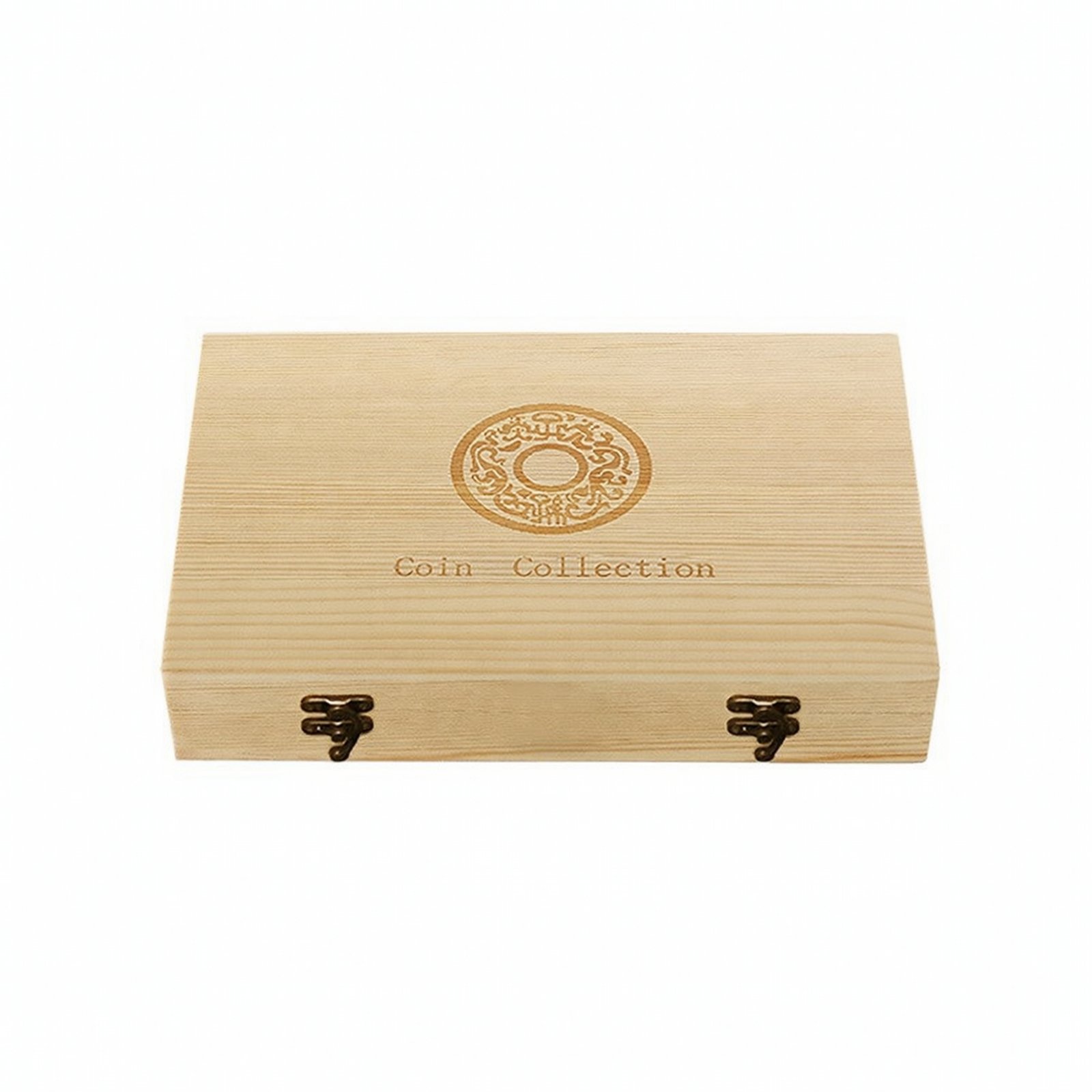 100-Piece Wooden Round Storage Box with Capsules
