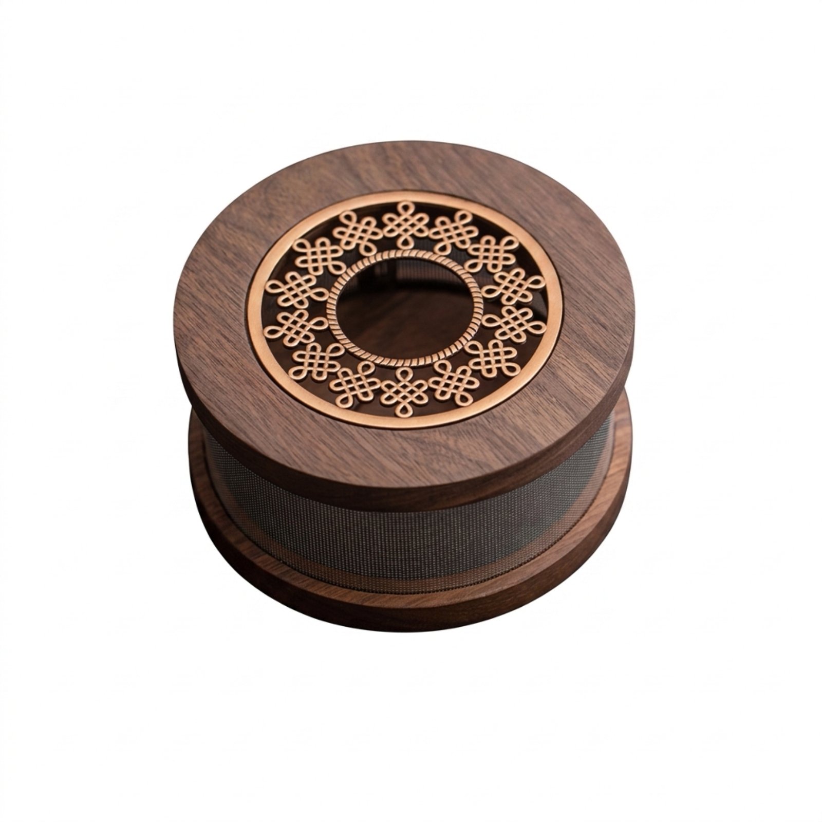 Wood Tea Warmer with Metal Mesh