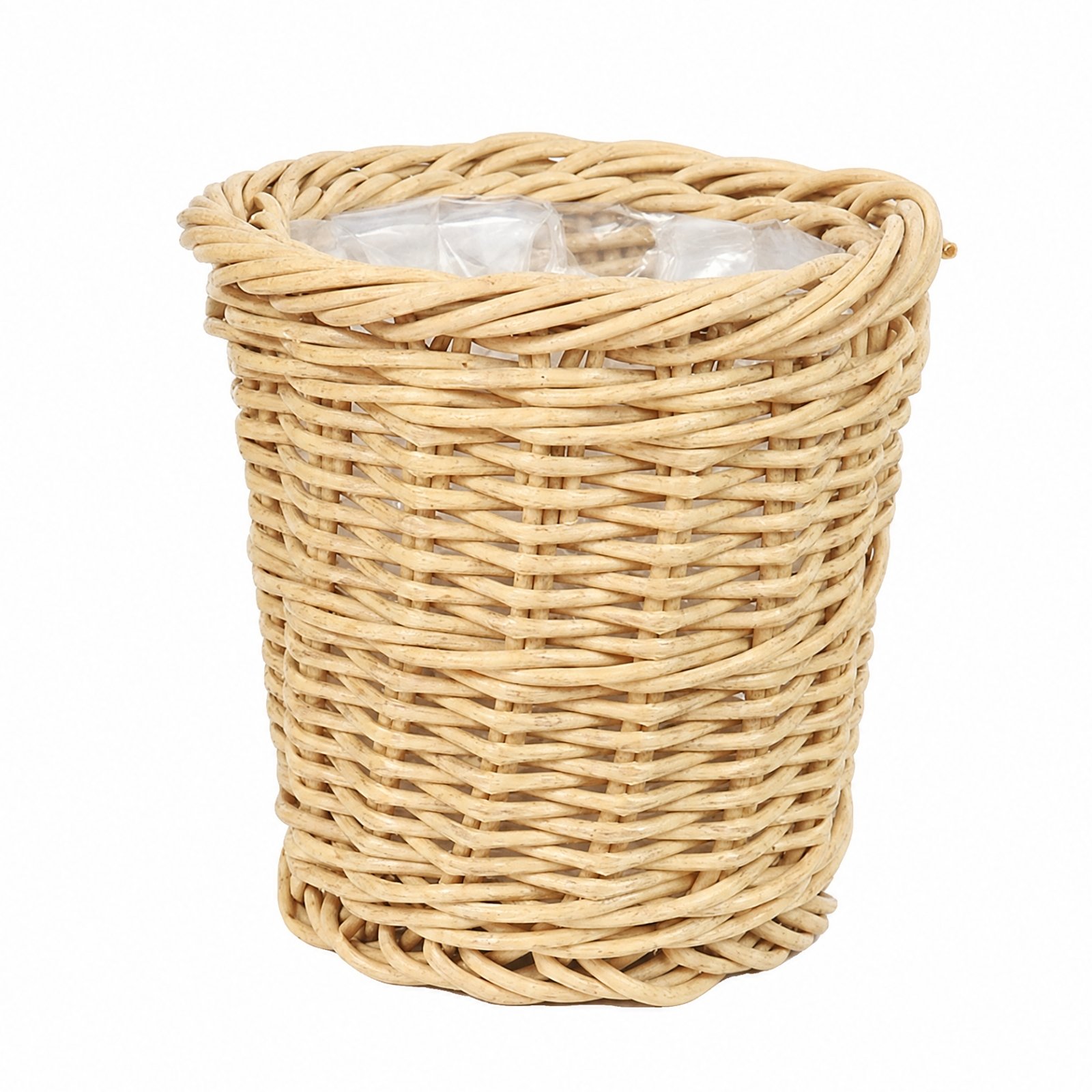 Round Woven Plant Basket with Liner