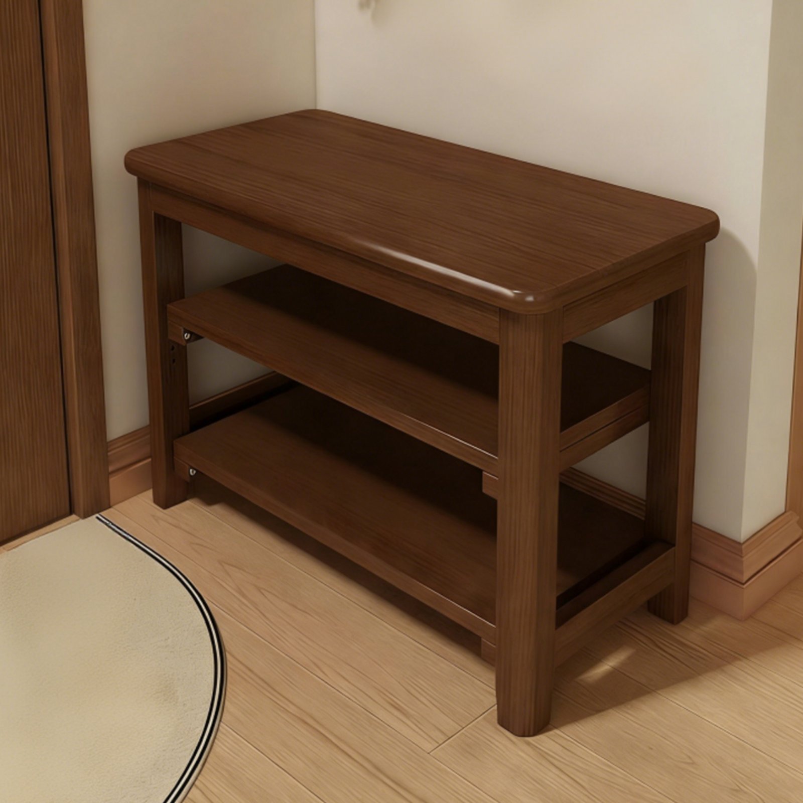 Paddeded Shoe Organizer Multi-Functional Entryway Bench