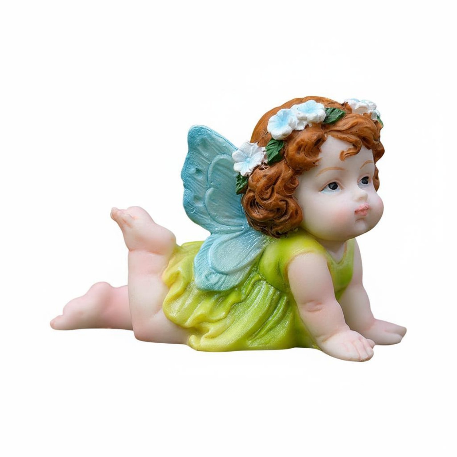 Resin Cherub Figurine – Colorful Fairy Leg