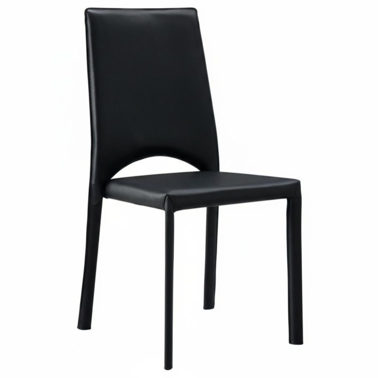 Upholstered High-Back Chair – Black