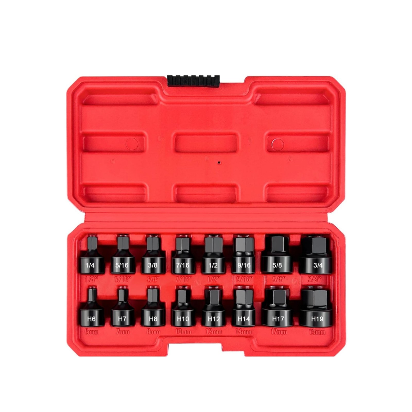 16-Piece Low-Profile Hex Bit Sockets
