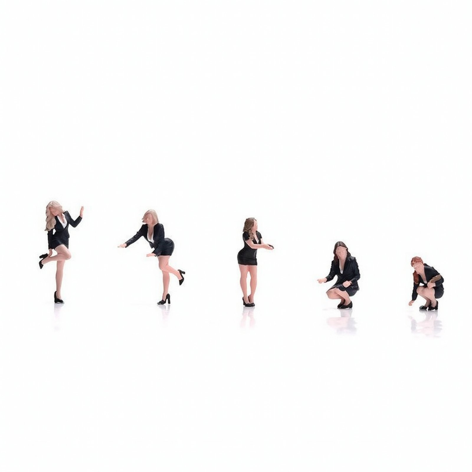 5-Piece Miniature Female Figurines