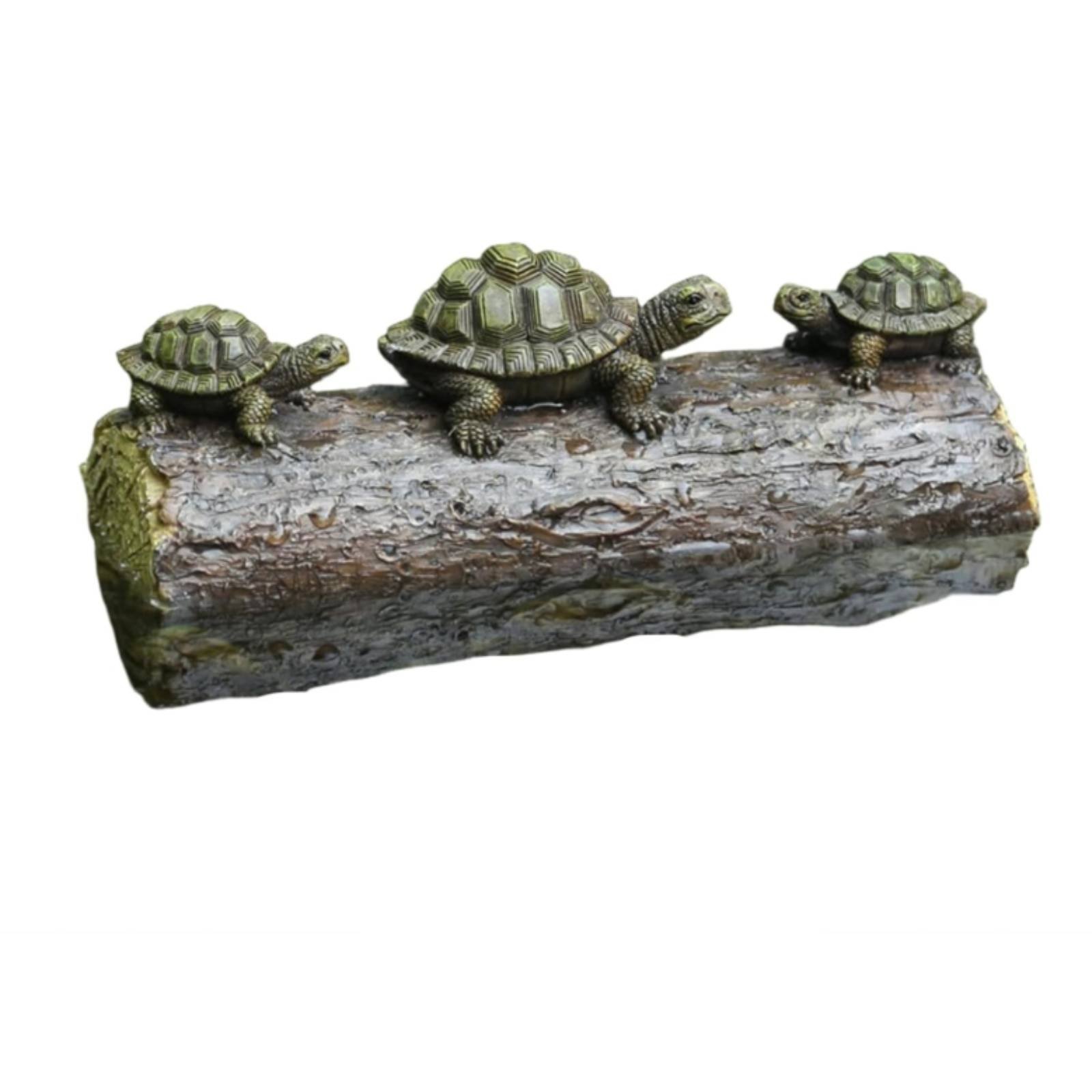 Log Ornament with Turtles