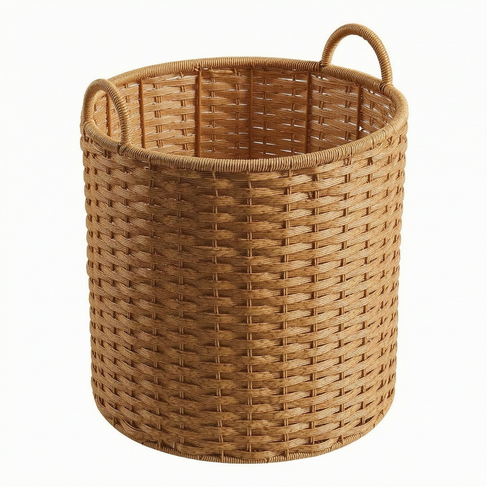 Rattan-Style Laundry Hamper with Handles