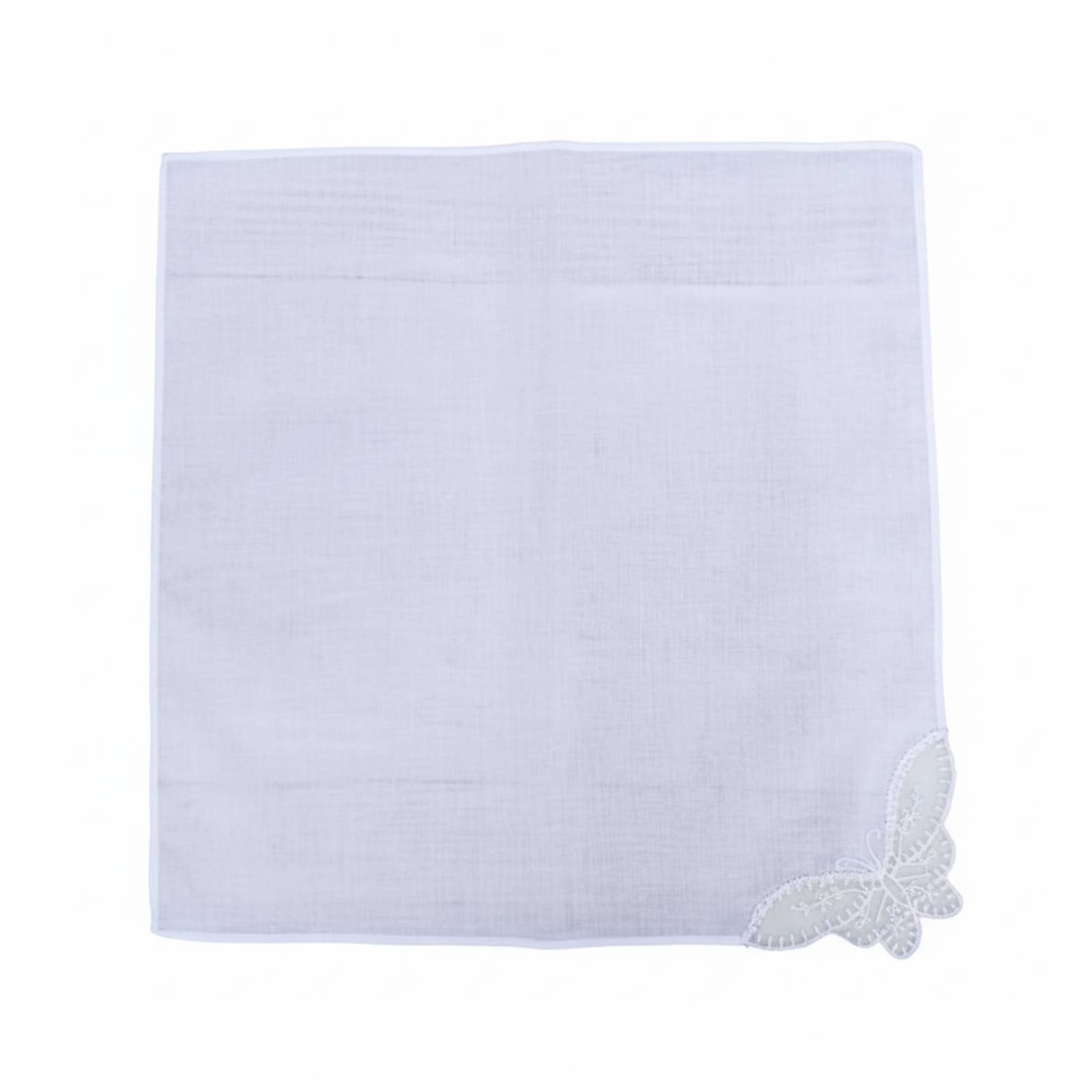 Embroidered White Handkerchief