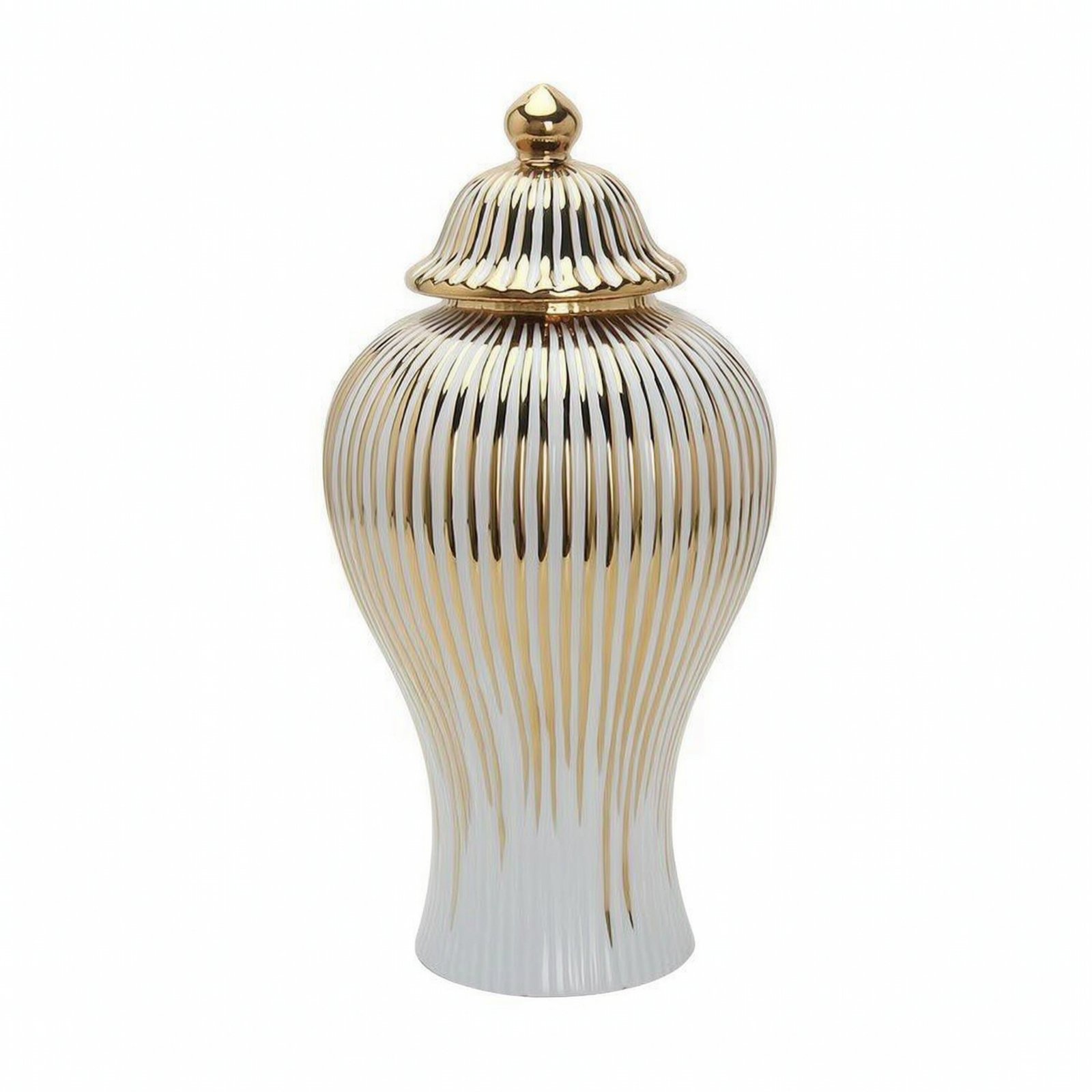Glazed Ceramic Vase with Lid