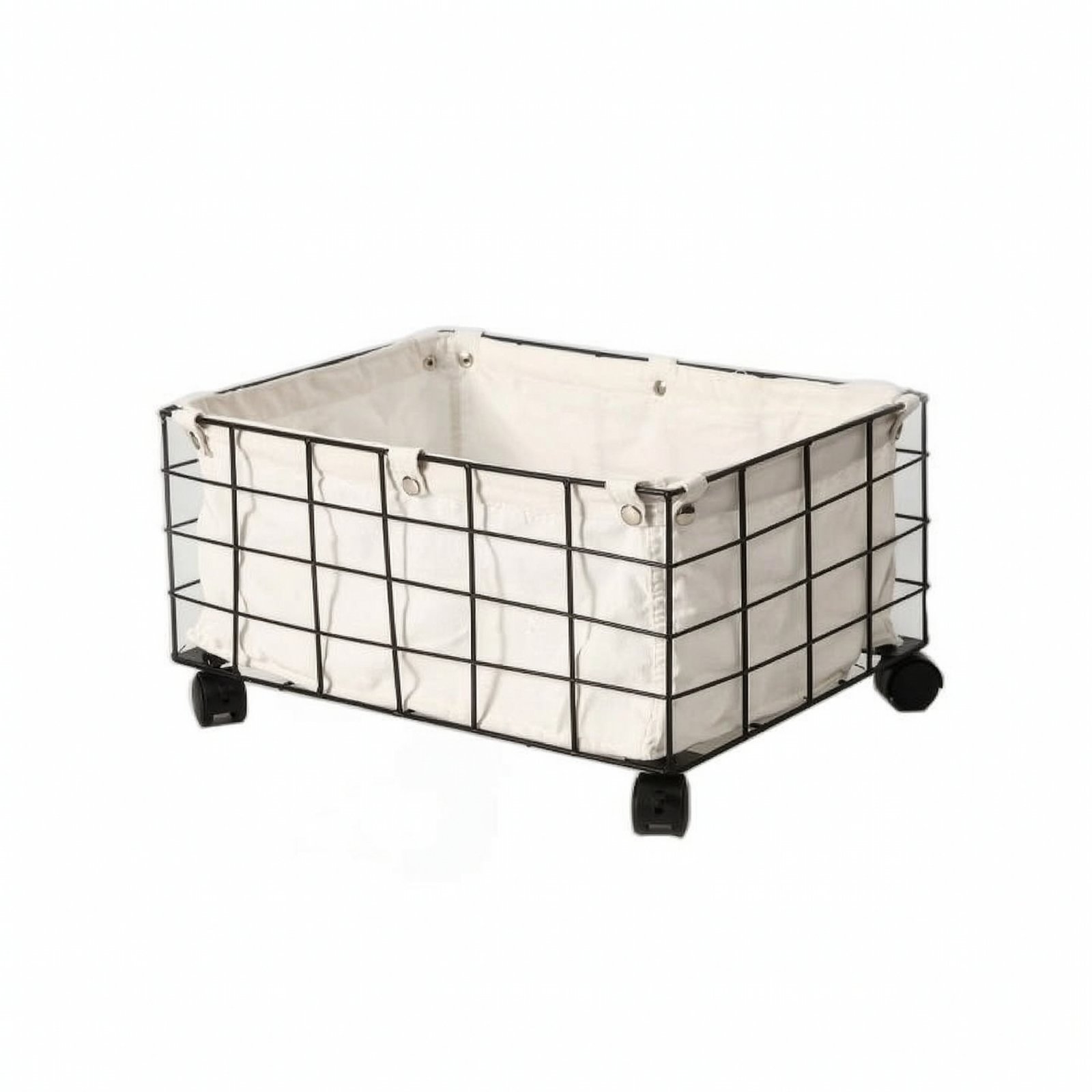 Rectangular Storage Basket with Casters